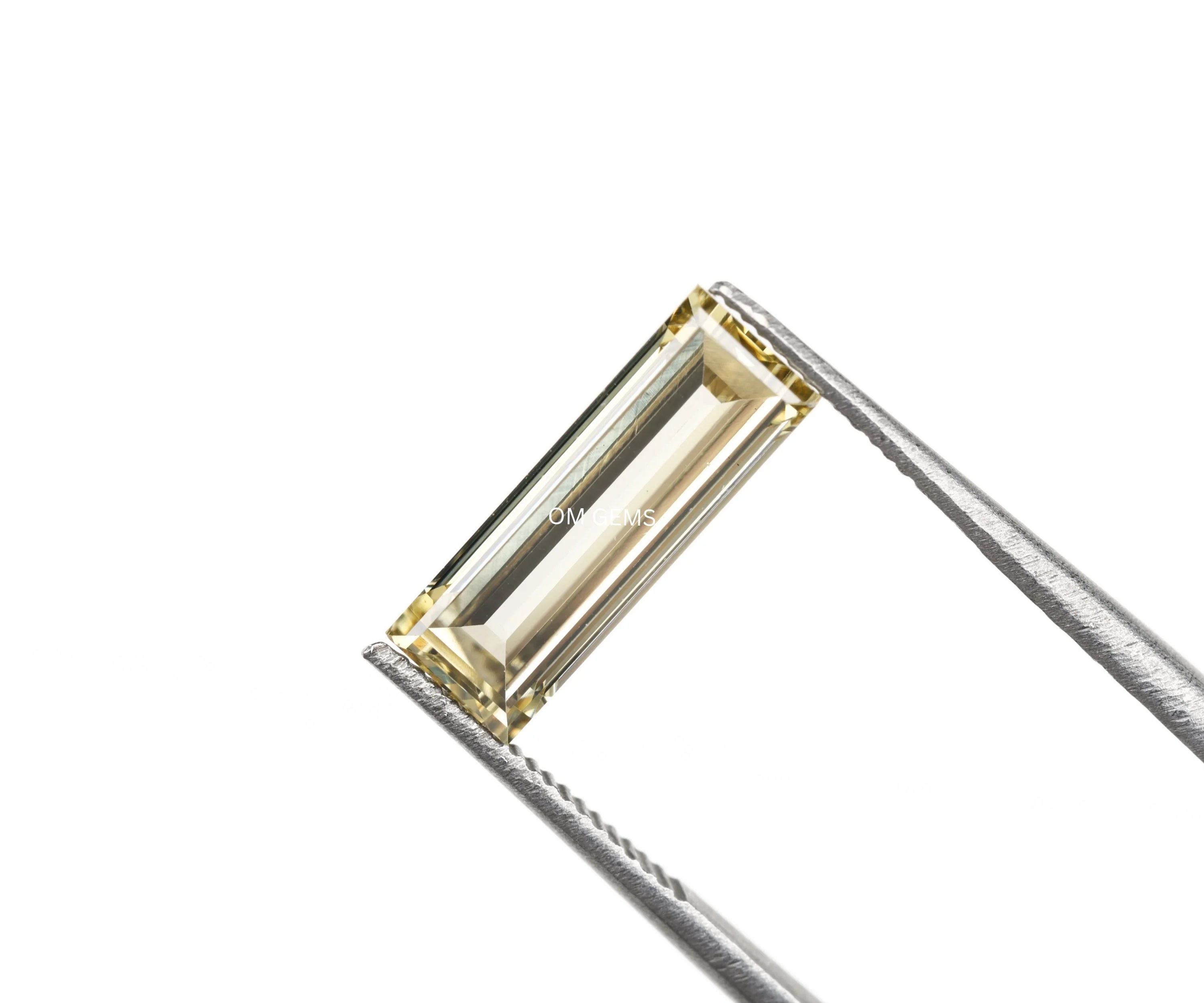 Yellow Baguette Cut Lab Loose Diamond