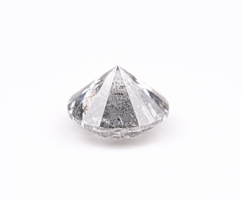 1.56 CT, 7.10 MM | Salt And Pepper Diamond | Round Brilliant Cut Diamond | Natural Loose Diamond | Gray Diamond For Engagement Ring | OM8530