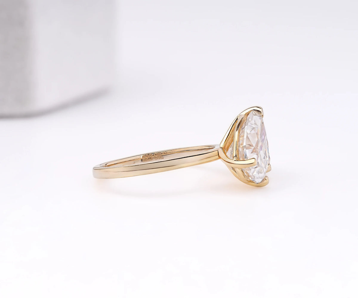 Toi Et Moi Pear and Oval Shape Lab Diamond Engagement Ring