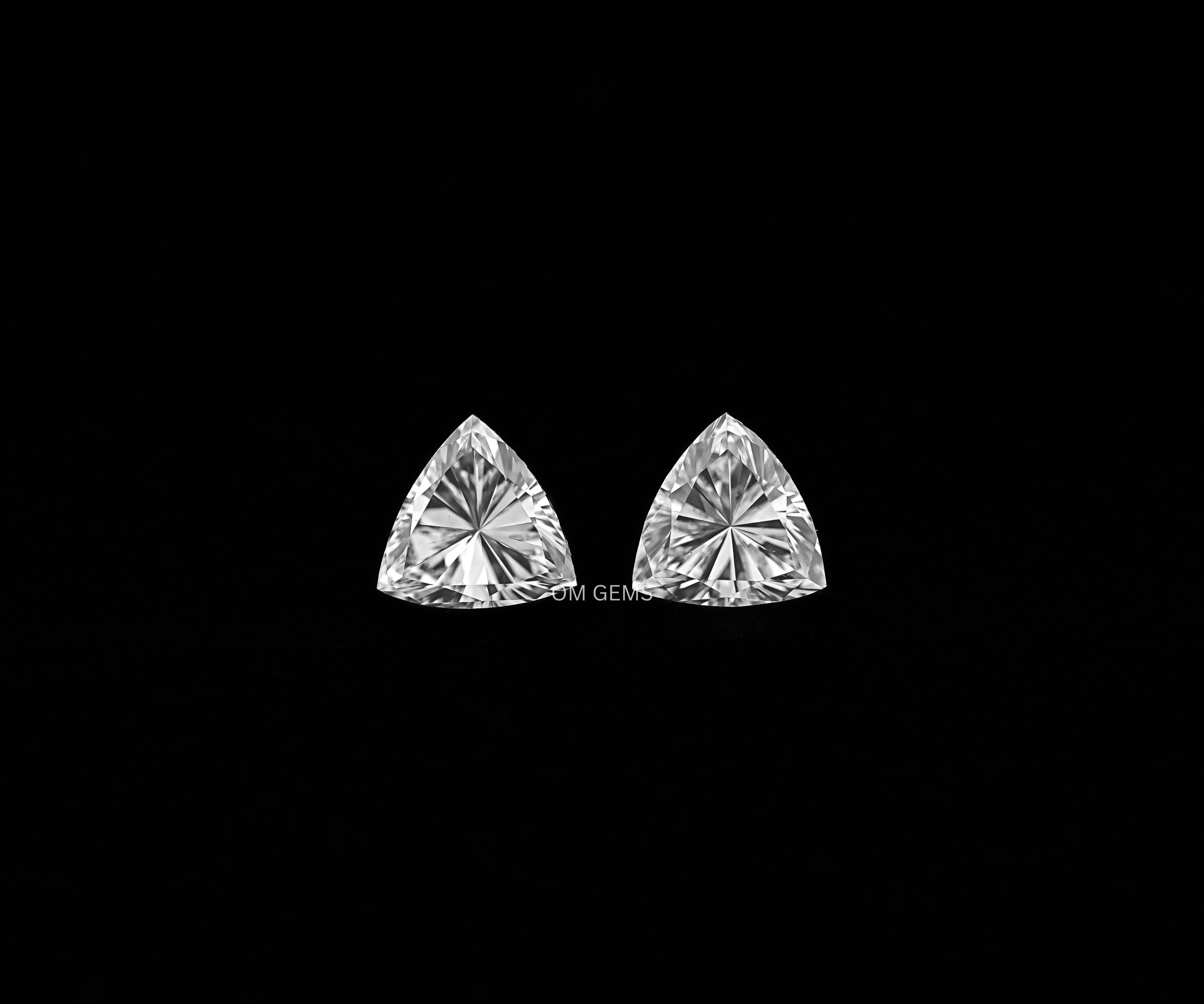 0.21 CT Lab Grown Trillion Cut Diamond Matching Pair