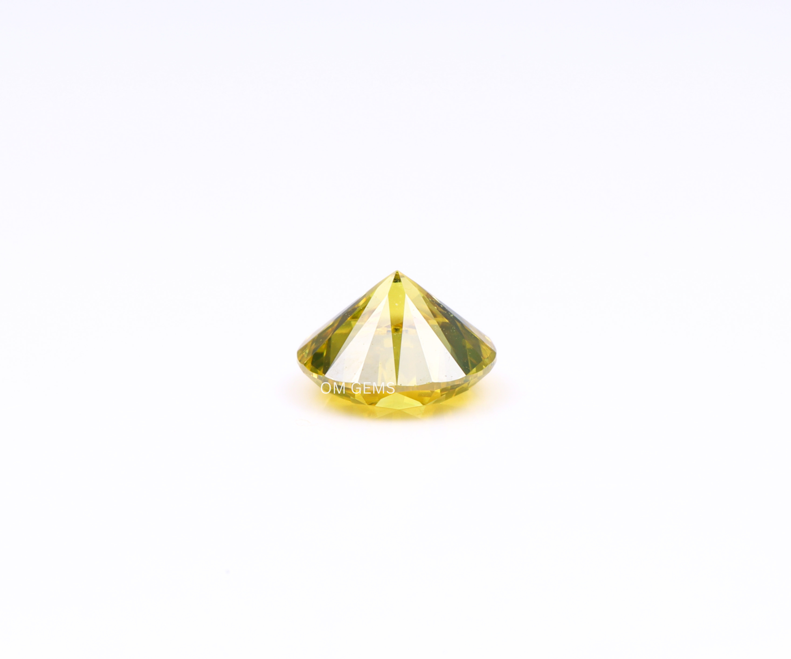 0.35 CT Yellow Round Cut Lab Grown Diamond