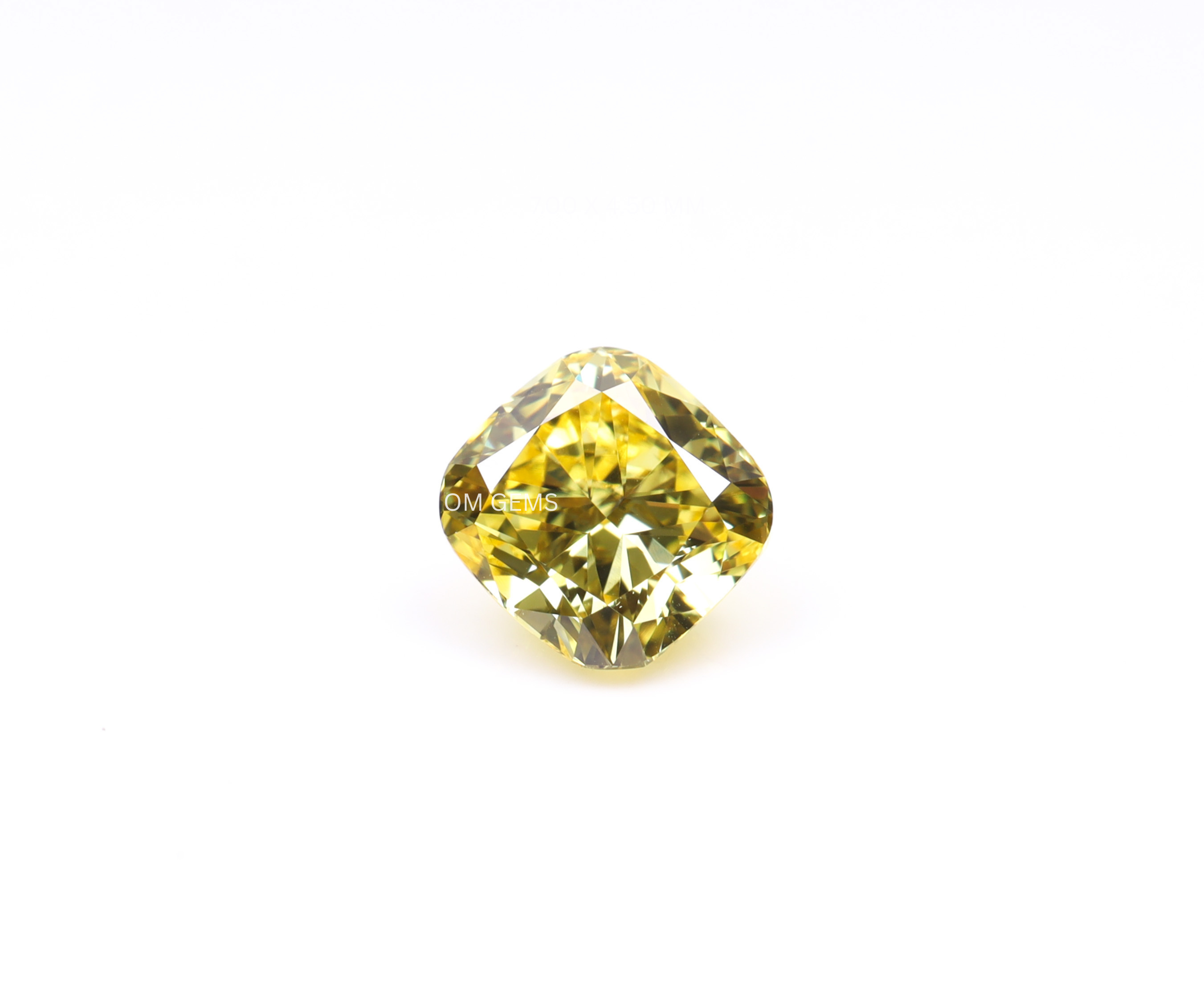 0.39CT Yellow Cushion Lab Grown Diamond