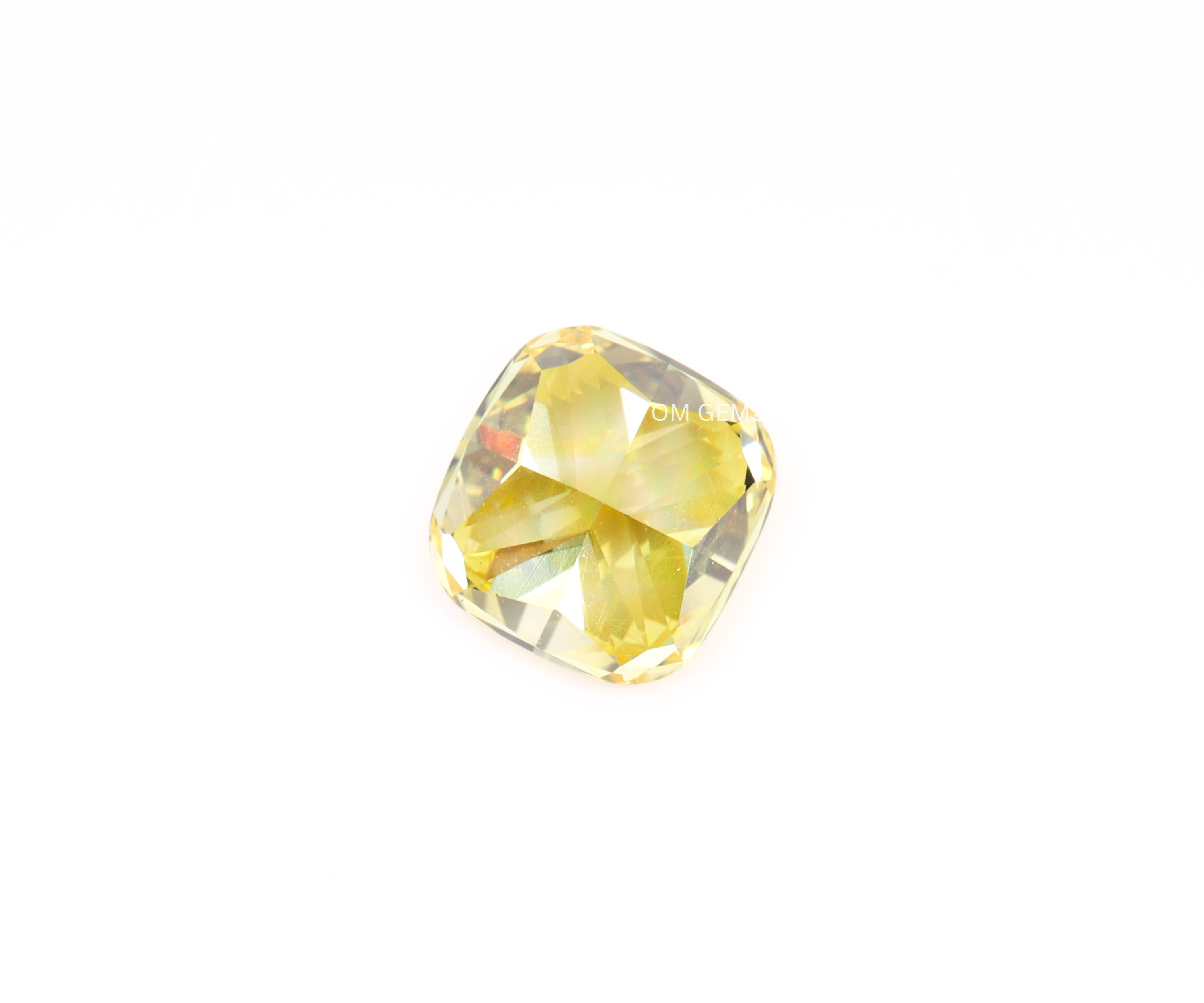0.39CT Yellow Cushion Lab Grown Diamond