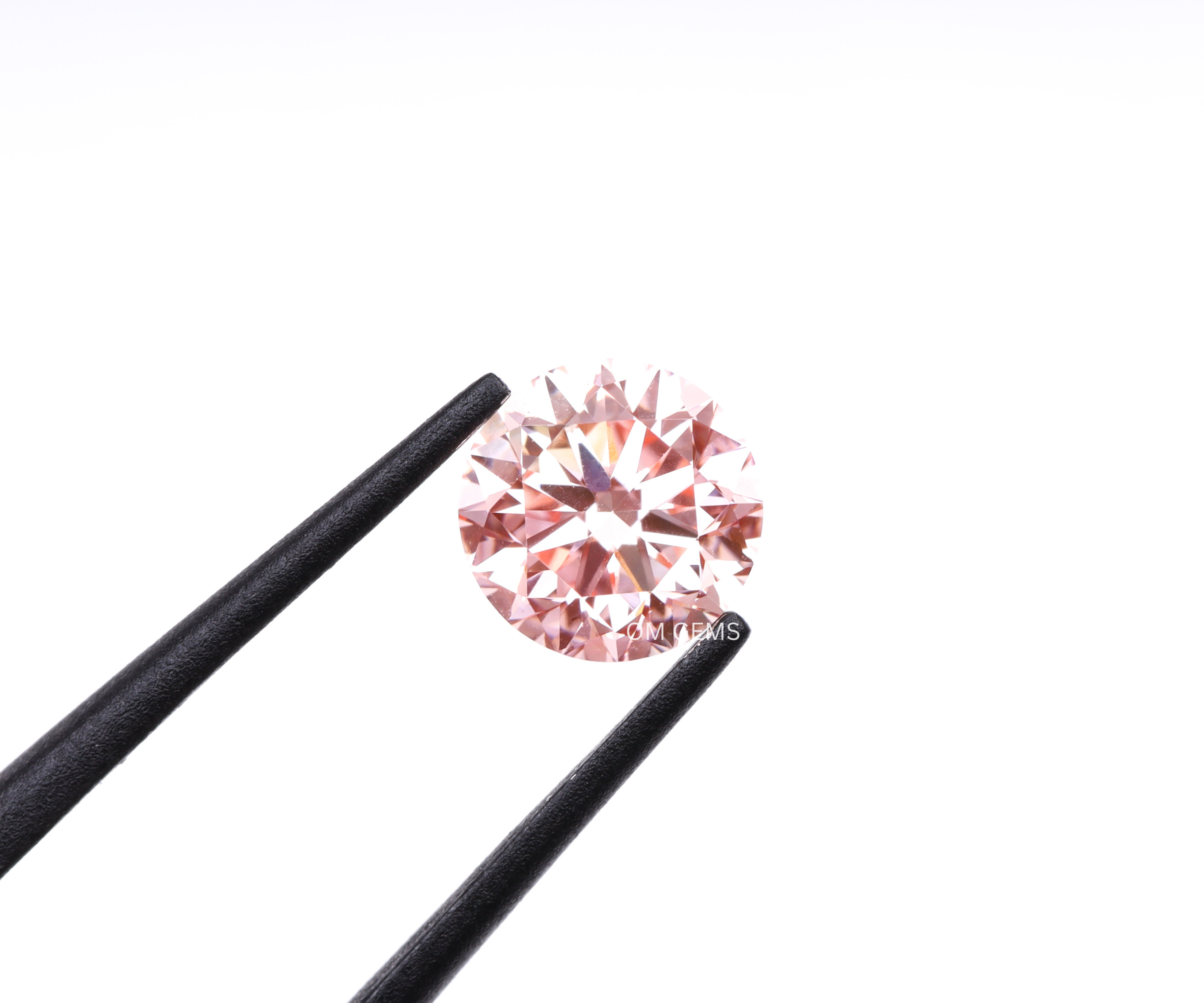 0.52 CT Pink Round Cut Lab Grown Diamond