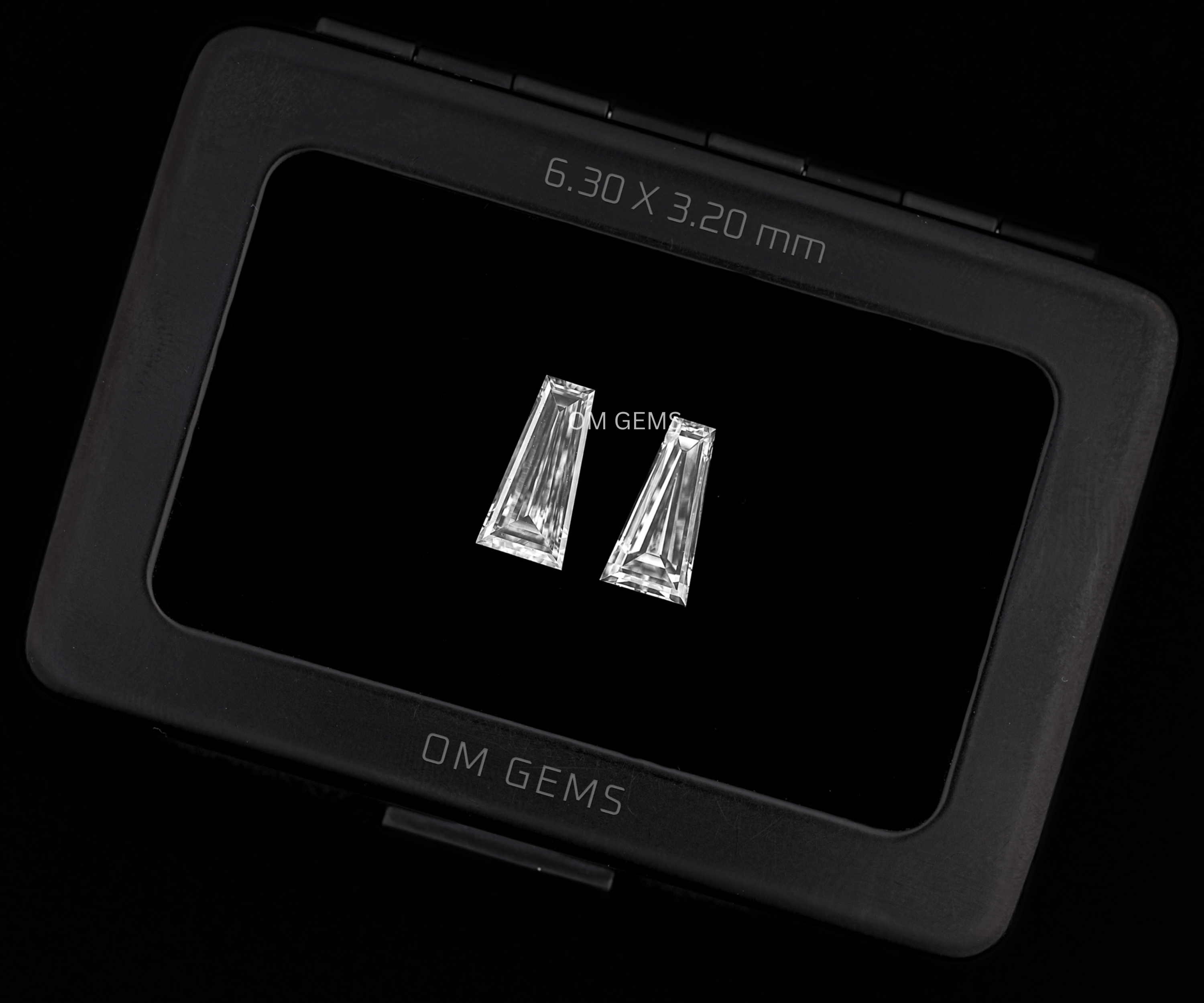 Matching 0.58 CT Tapered Baguette Lab Grown Diamond Pair
