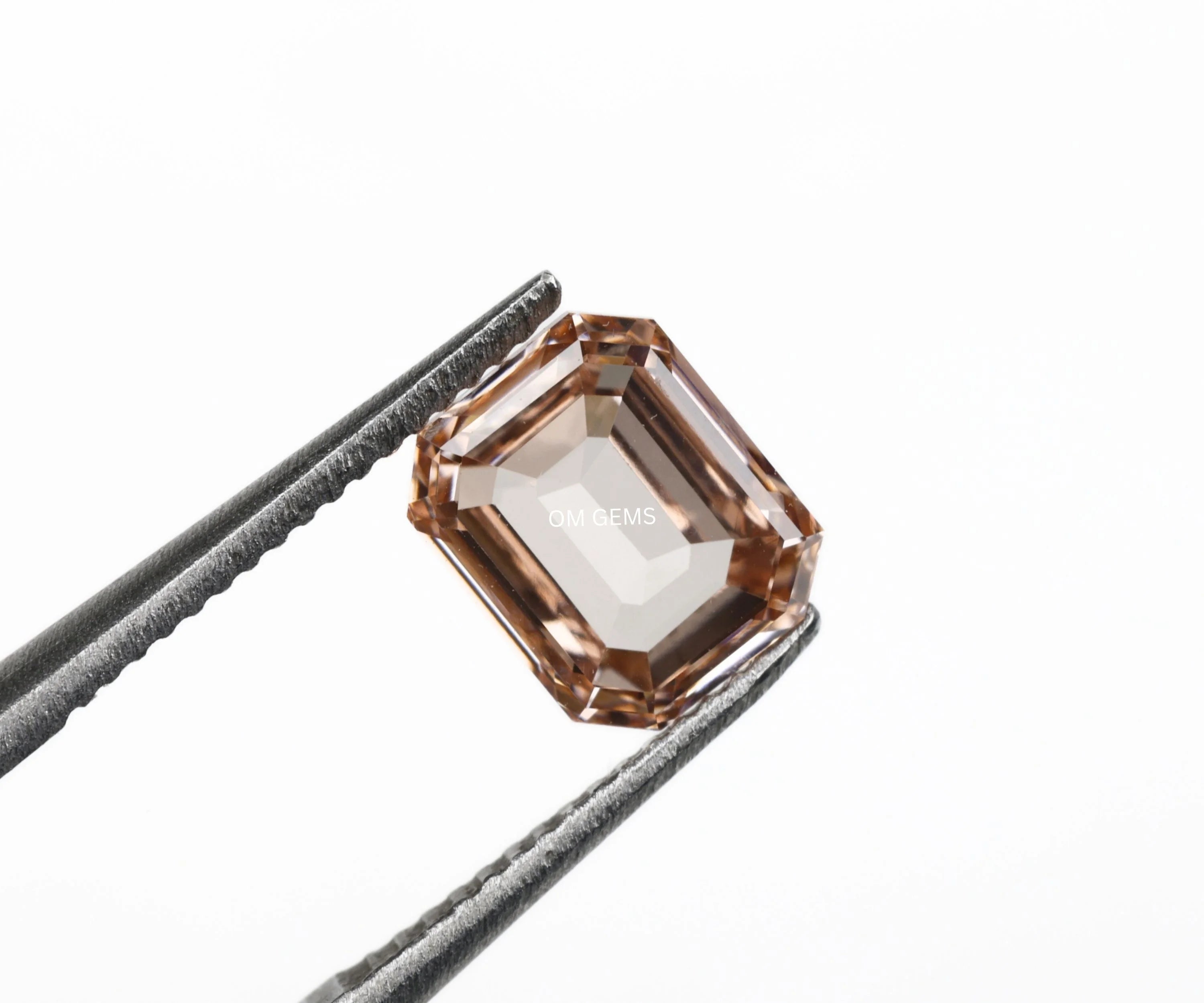 0.60 CT Champagne Emerald Cut Lab Diamond