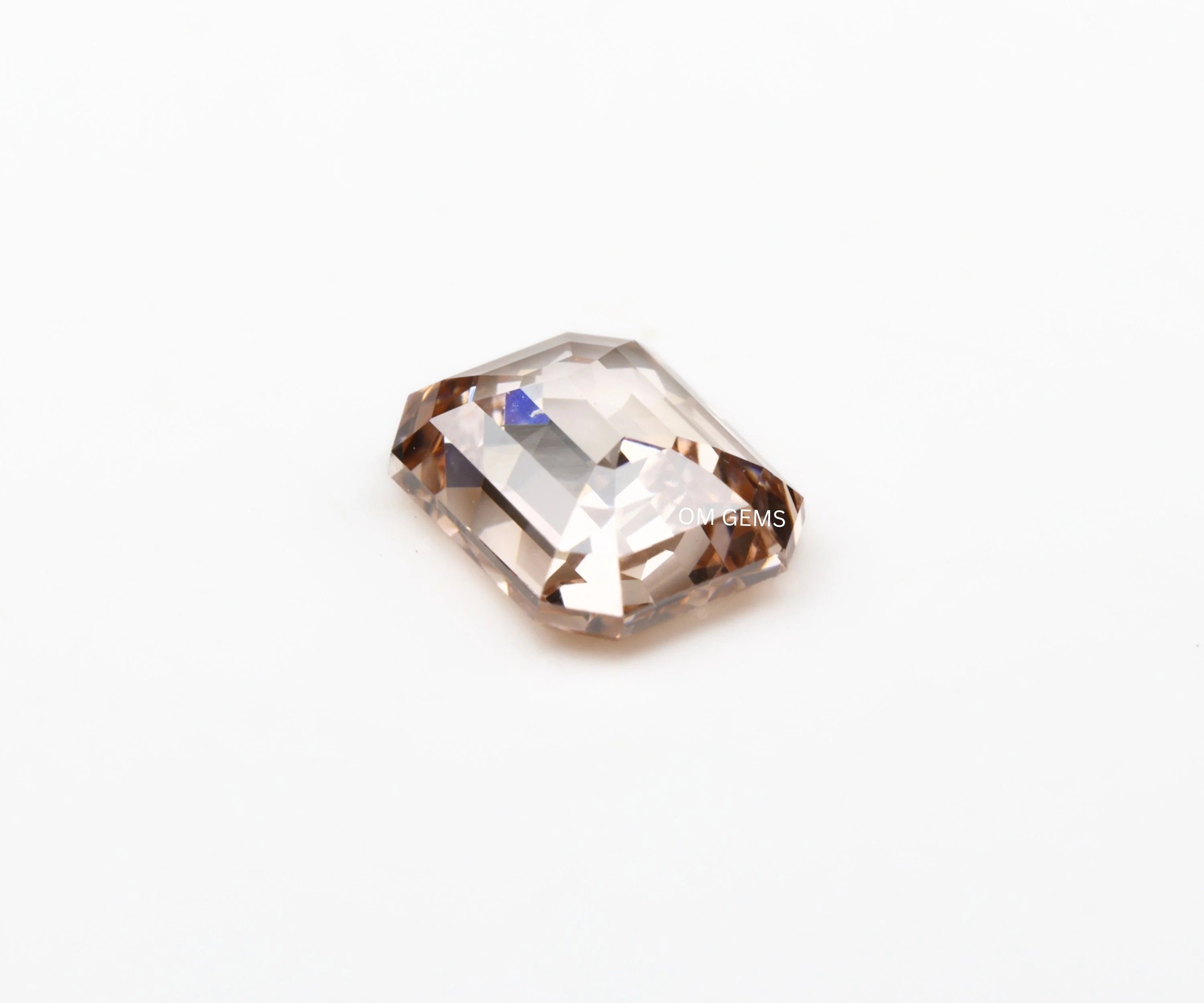 0.60 CT Champagne Emerald Cut Lab Diamond