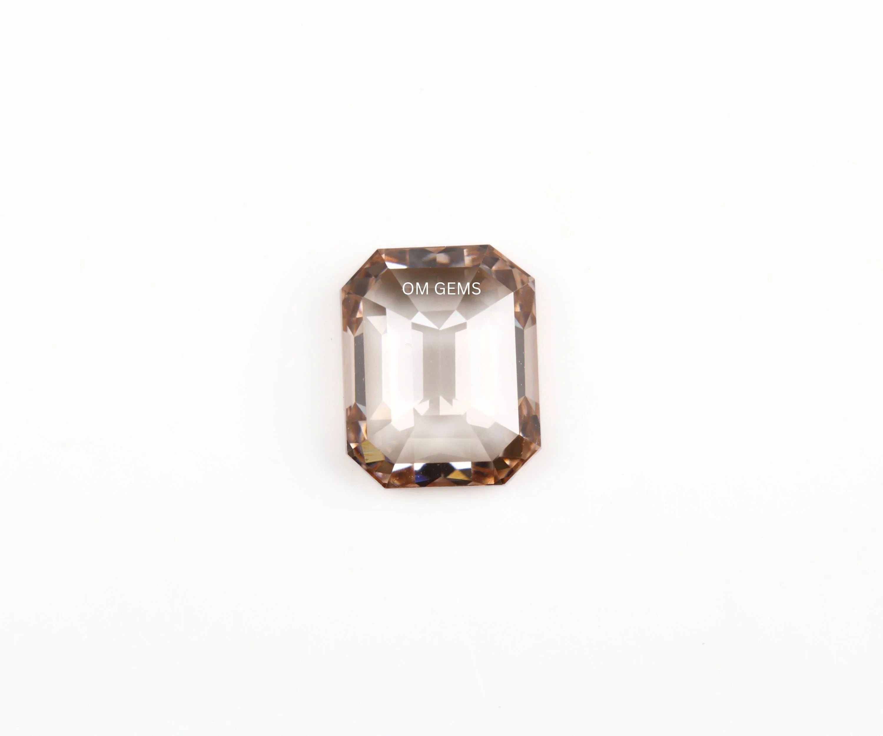 0.60 CT Champagne Emerald Cut Lab Diamond