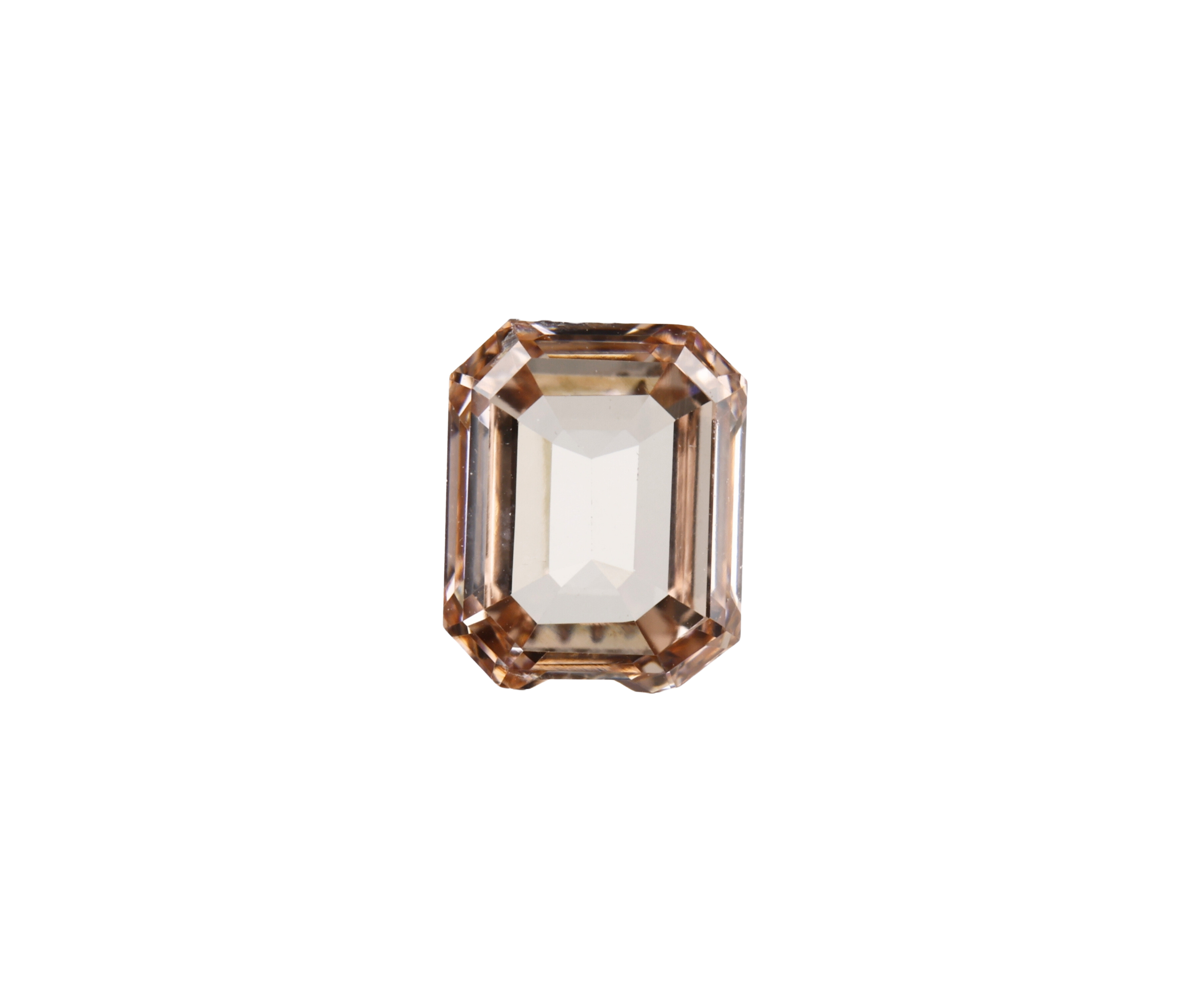 0.60 CT Champagne Emerald Cut Lab Diamond