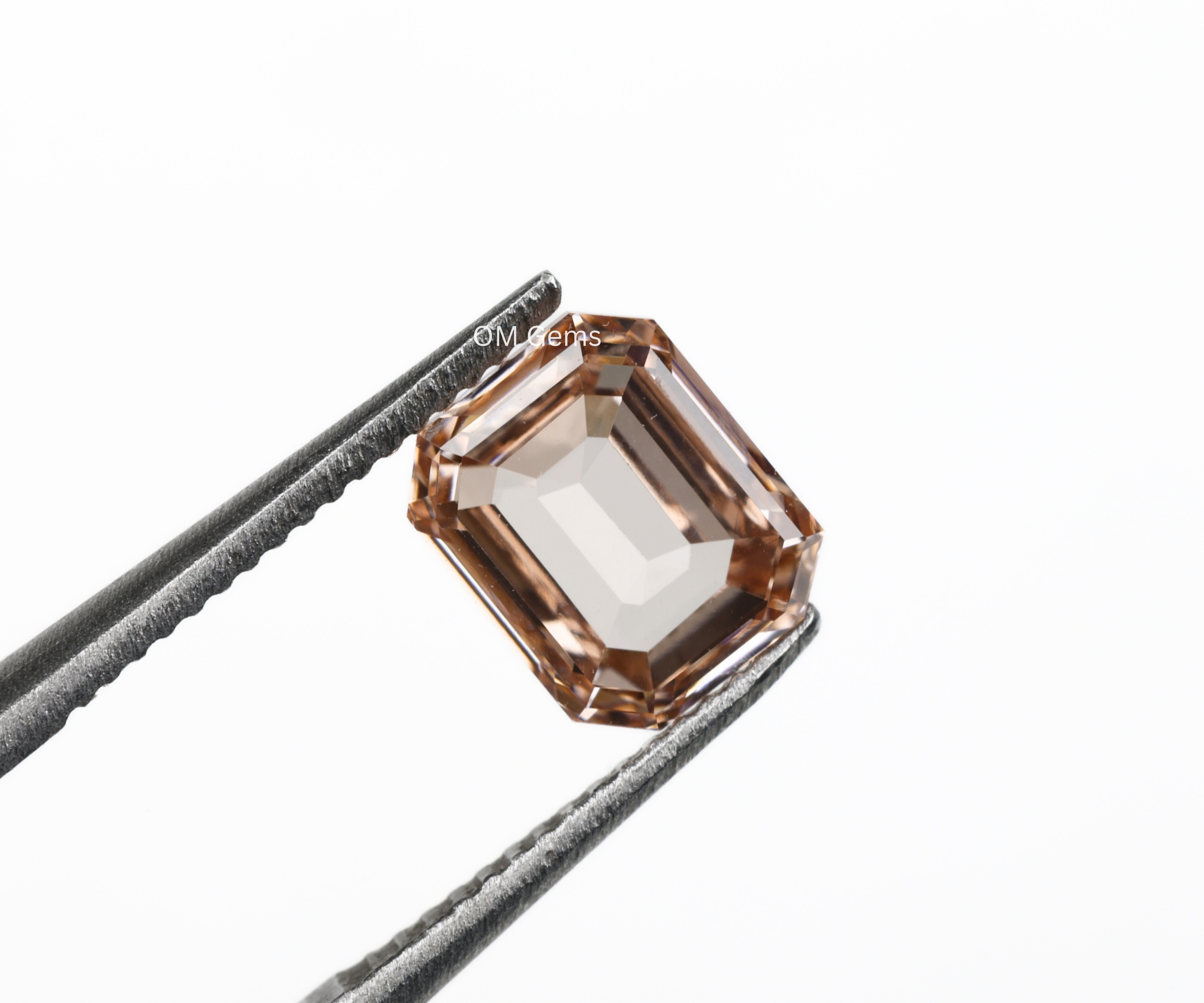 0.60 CT Champagne Emerald Cut Lab Diamond