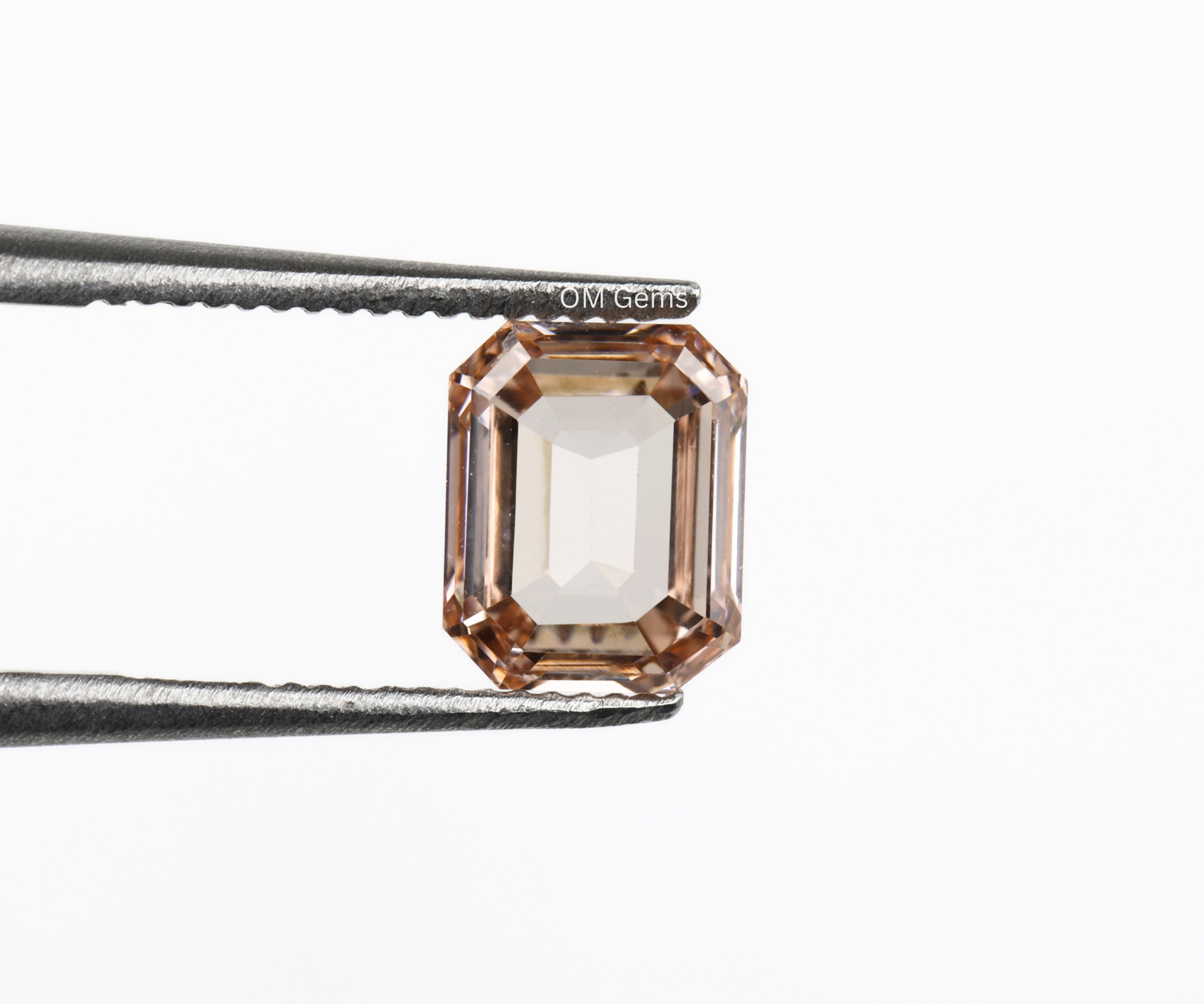 0.60 CT Champagne Emerald Cut Lab Diamond