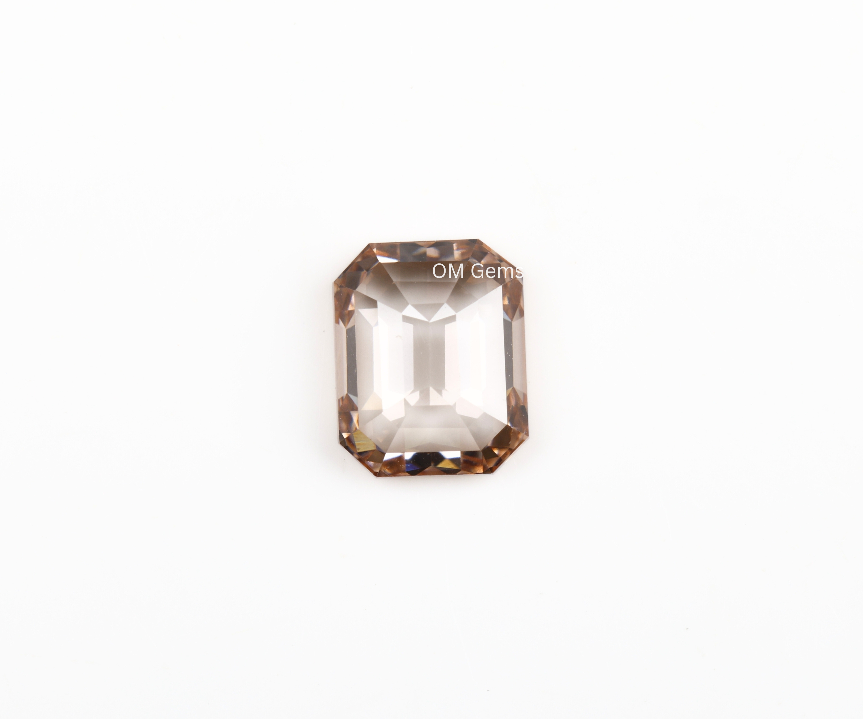 0.60 CT Champagne Emerald Cut Lab Diamond