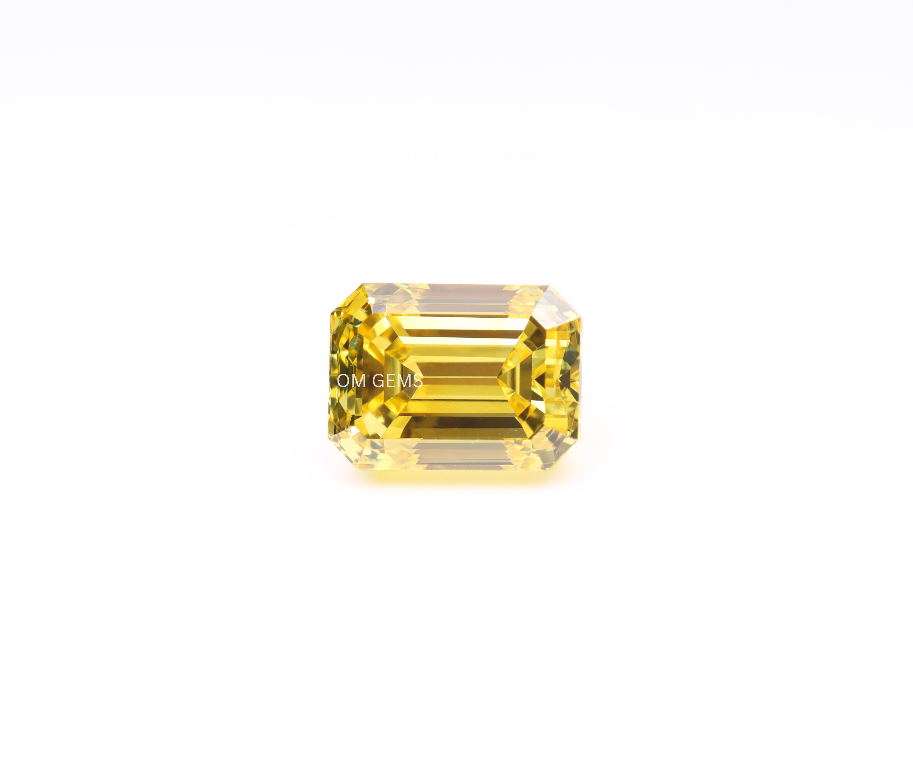 0.74 CT Yellow Emerald Cut Lab Grown Diamond