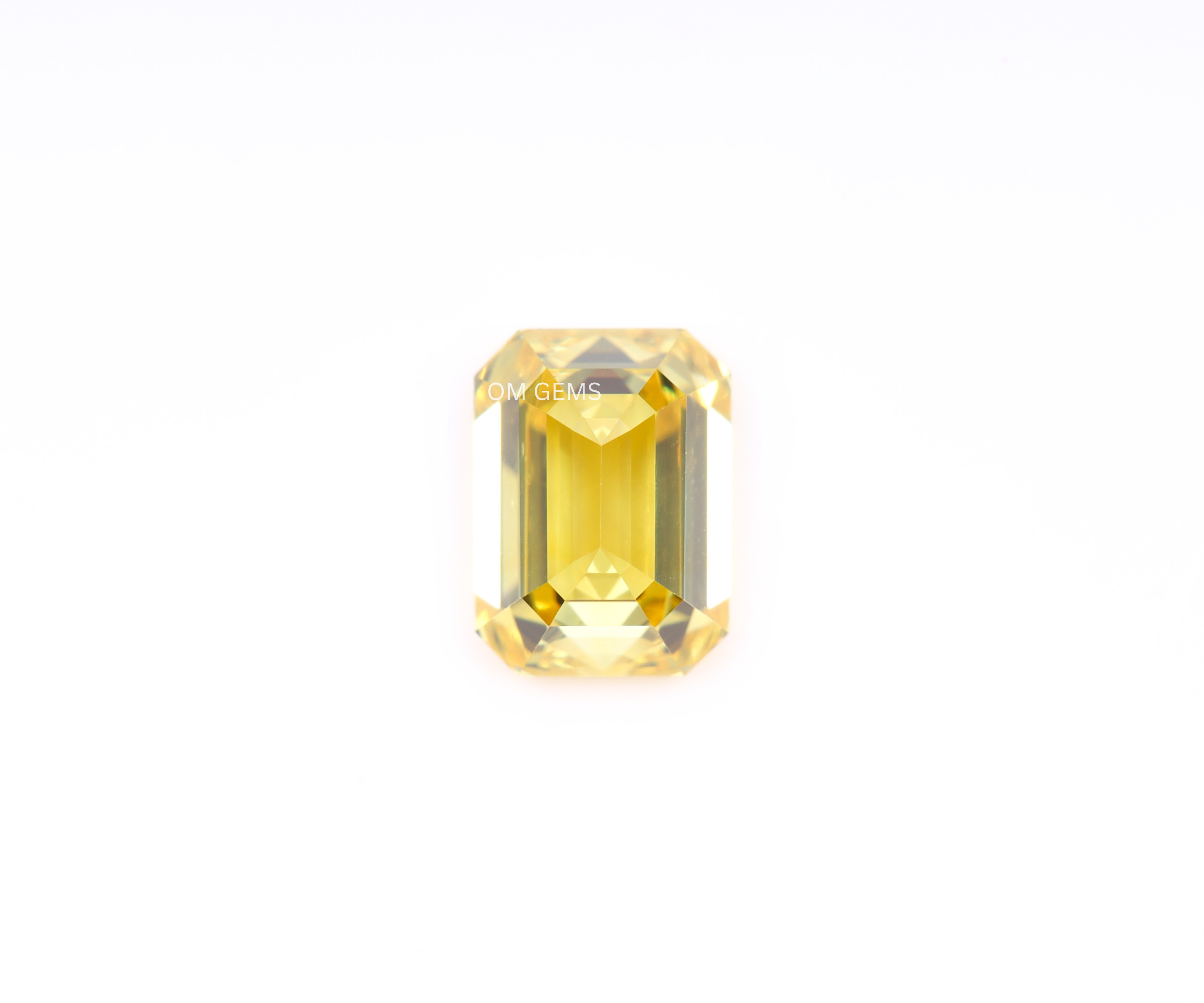 0.74 CT Yellow Emerald Cut Lab Grown Diamond