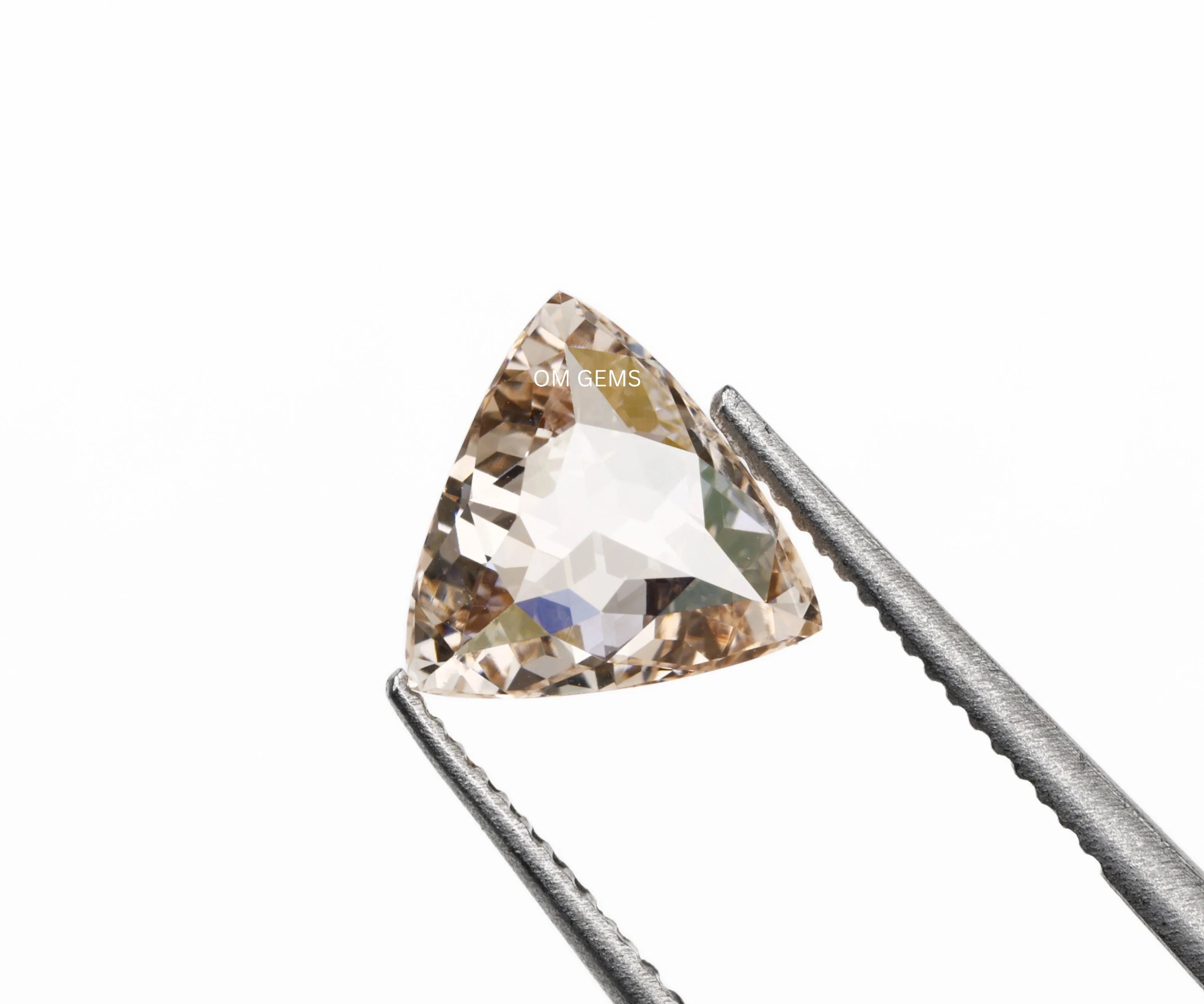 0.85 Carat Champagne Trillion Cut Lab Diamond