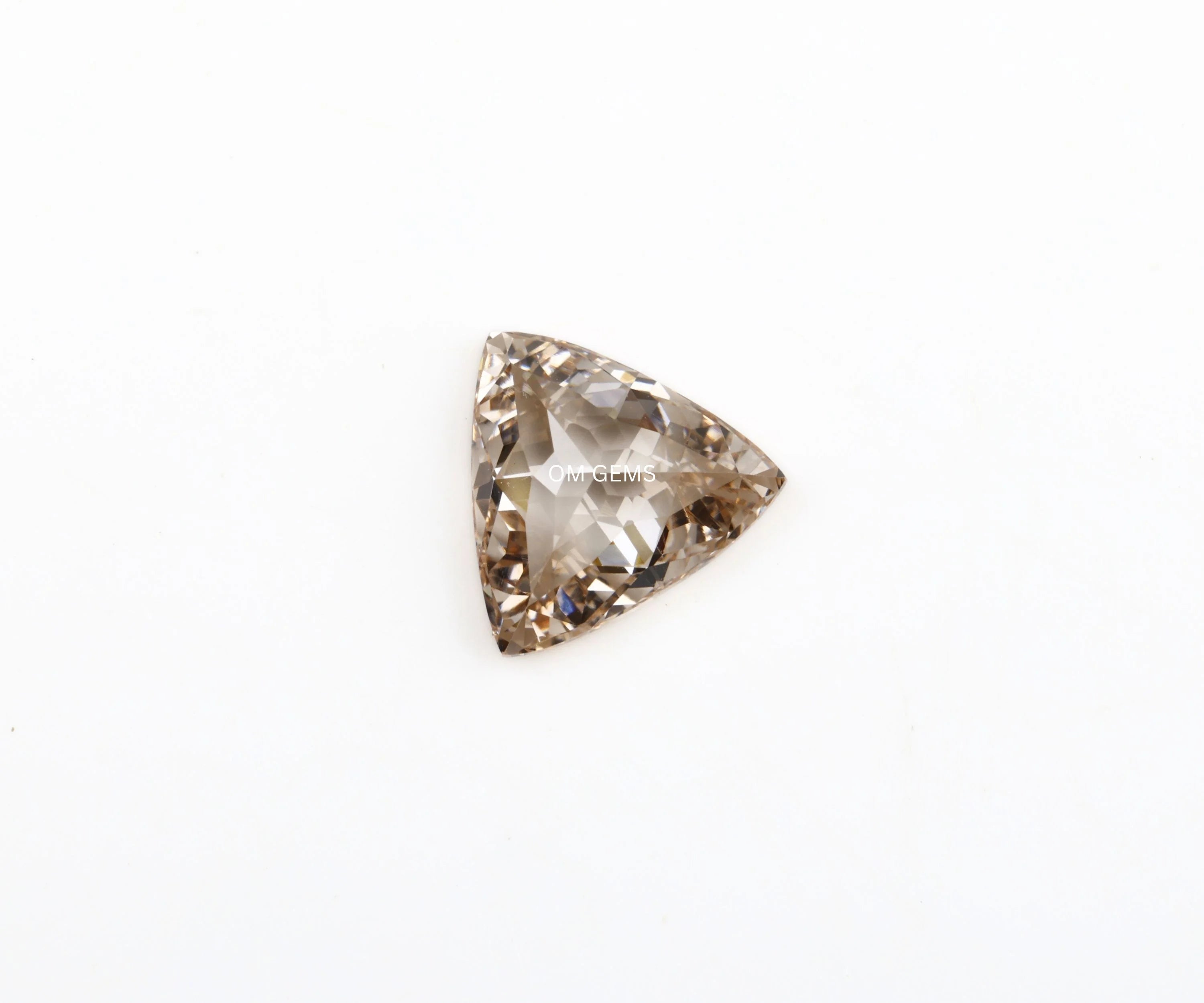 0.85 Carat Champagne Trillion Cut Lab Diamond