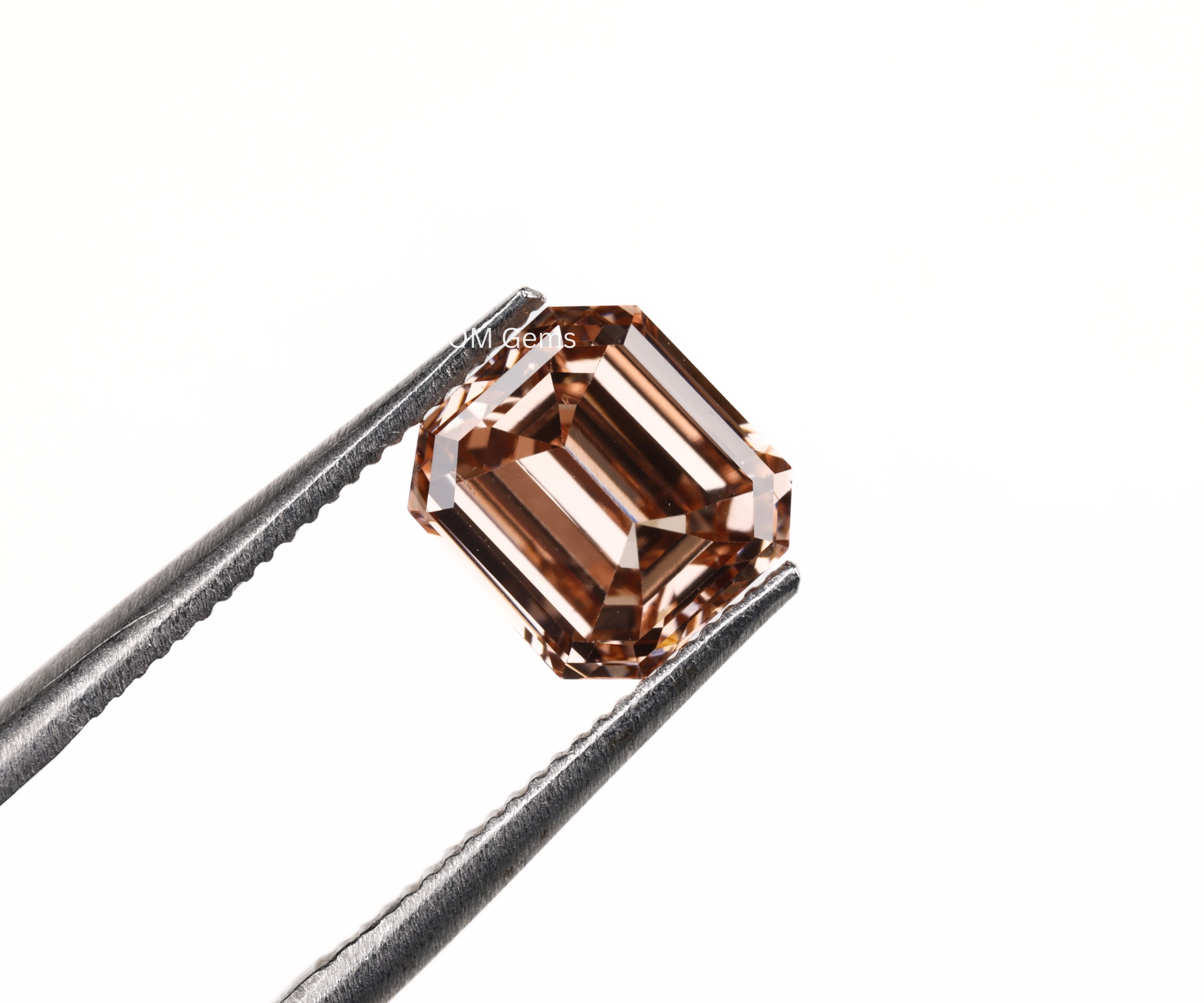 Champagne Emerald Cut Lab Loose Diamond