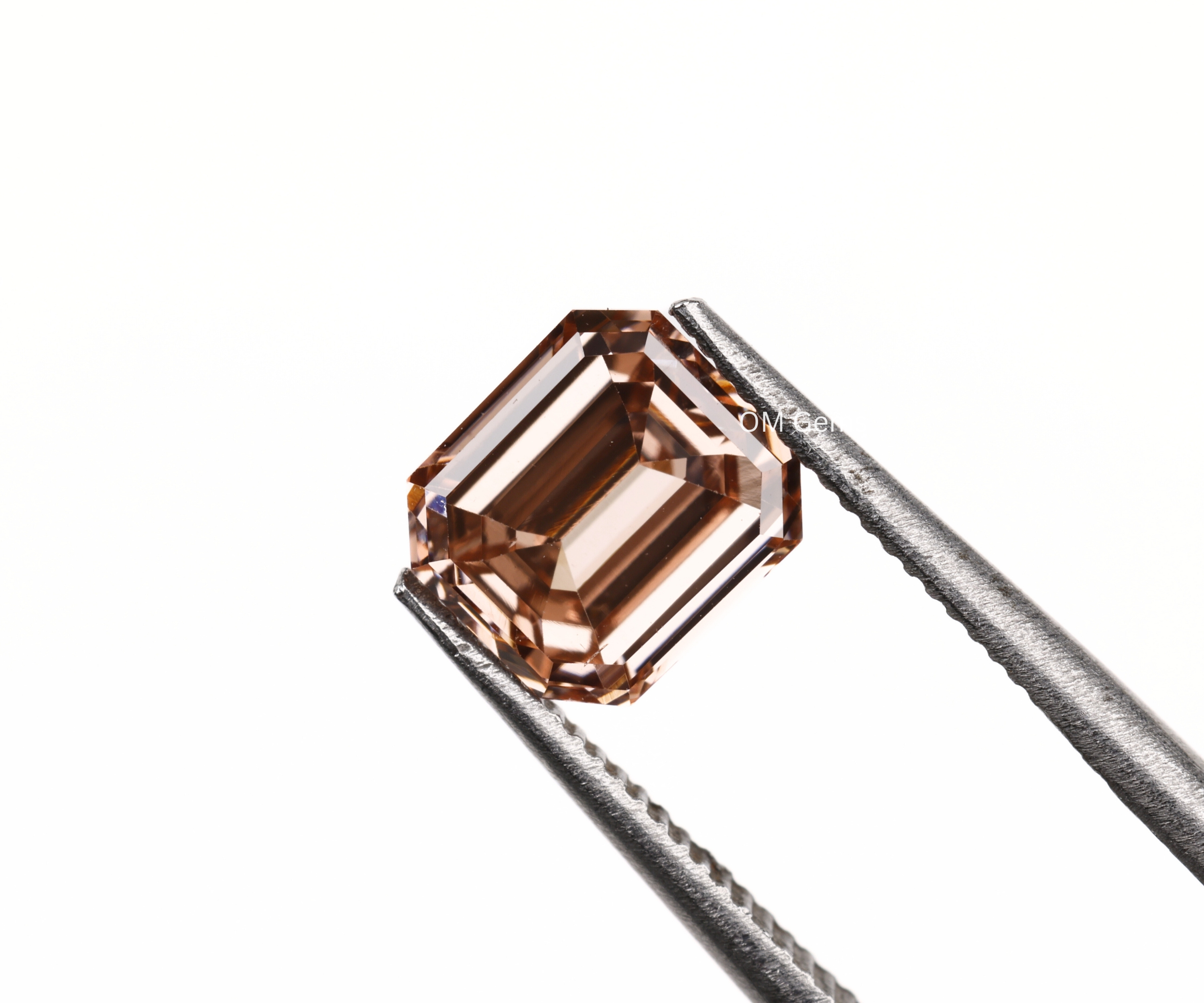Champagne Emerald Cut Lab Loose Diamond