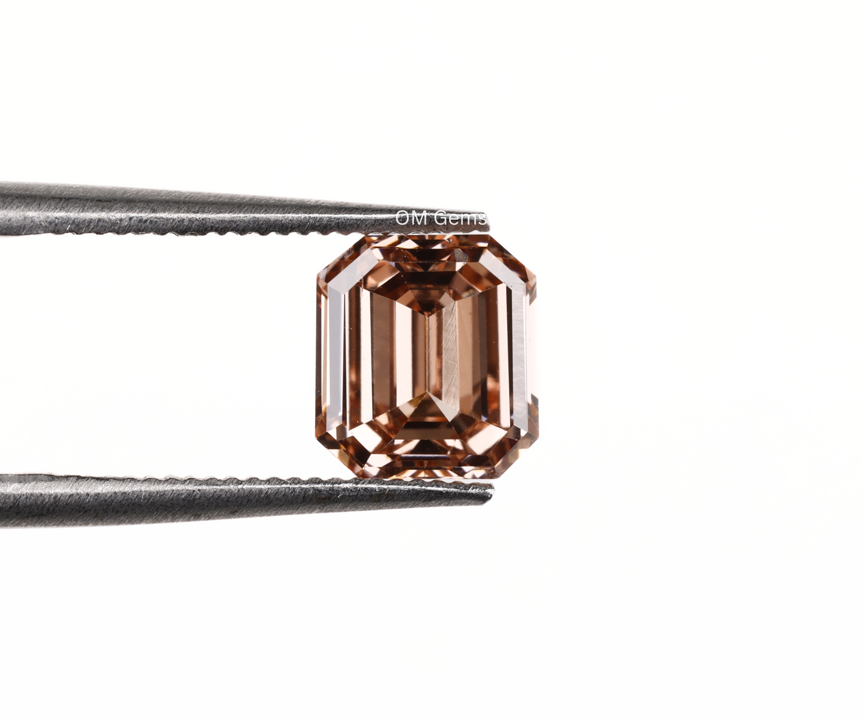 Champagne Emerald Cut Lab Loose Diamond