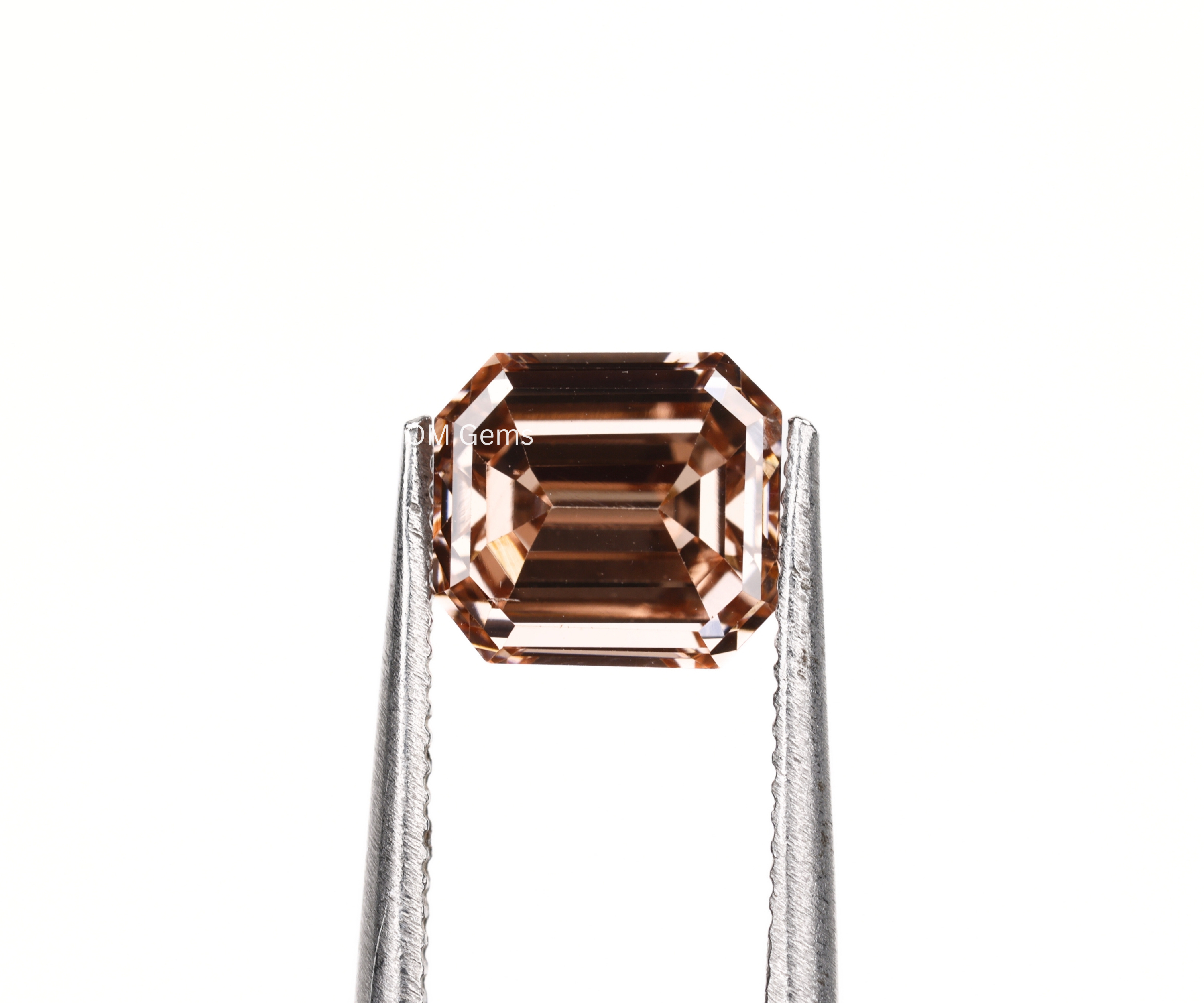 Champagne Emerald Cut Lab Loose Diamond