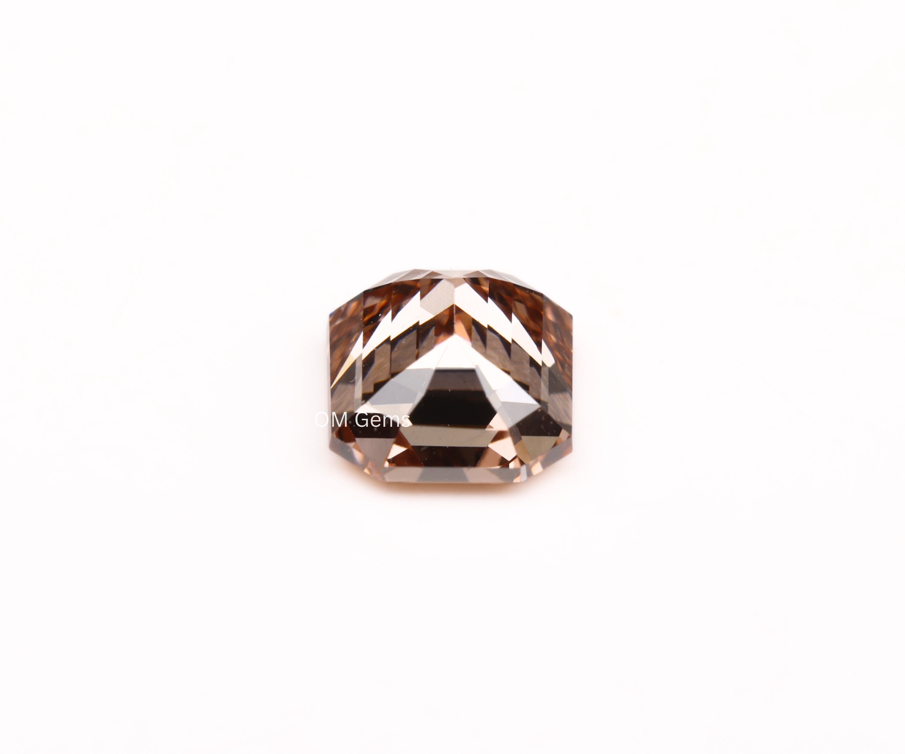 Champagne Emerald Cut Lab Loose Diamond