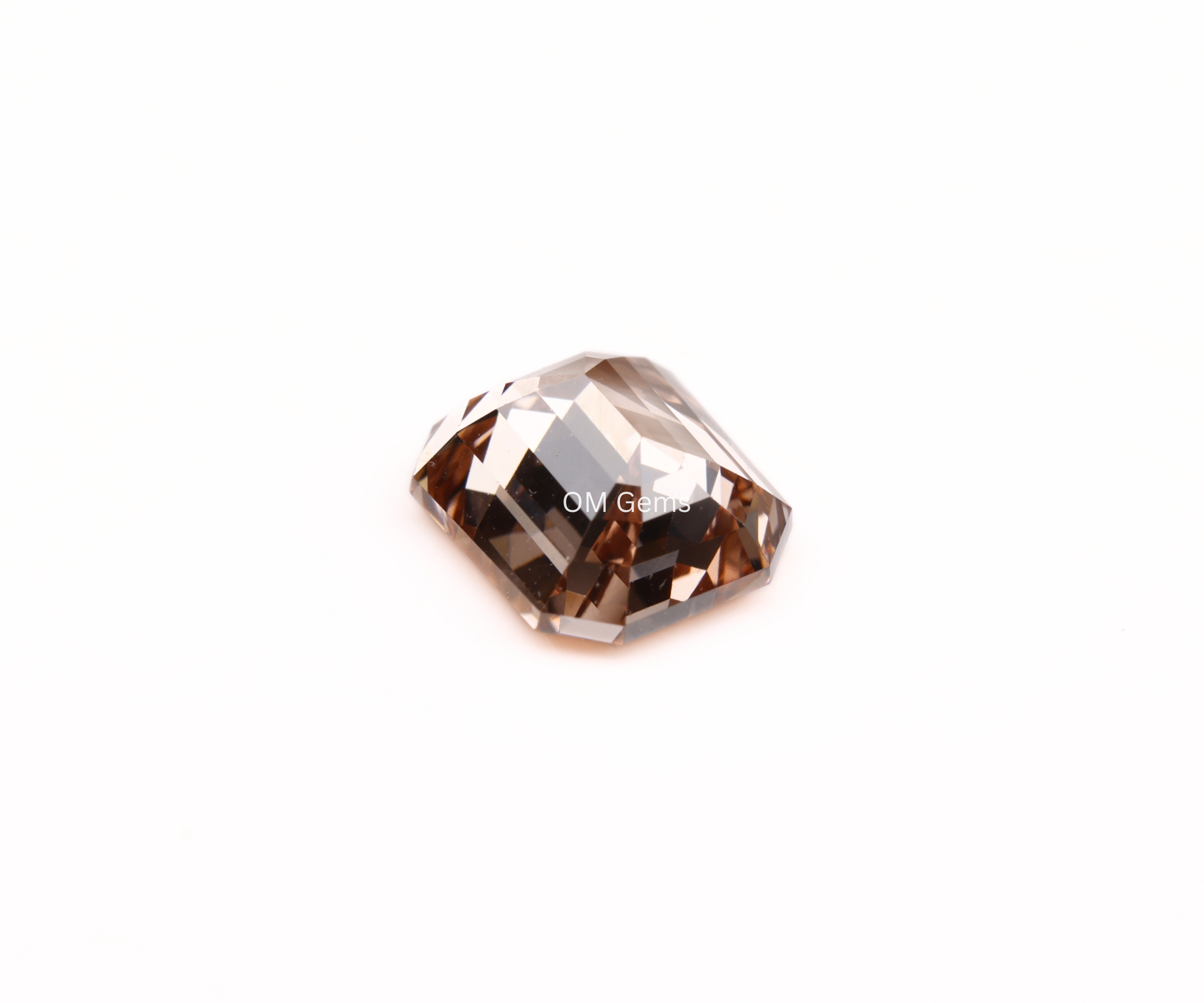 Champagne Emerald Cut Lab Loose Diamond