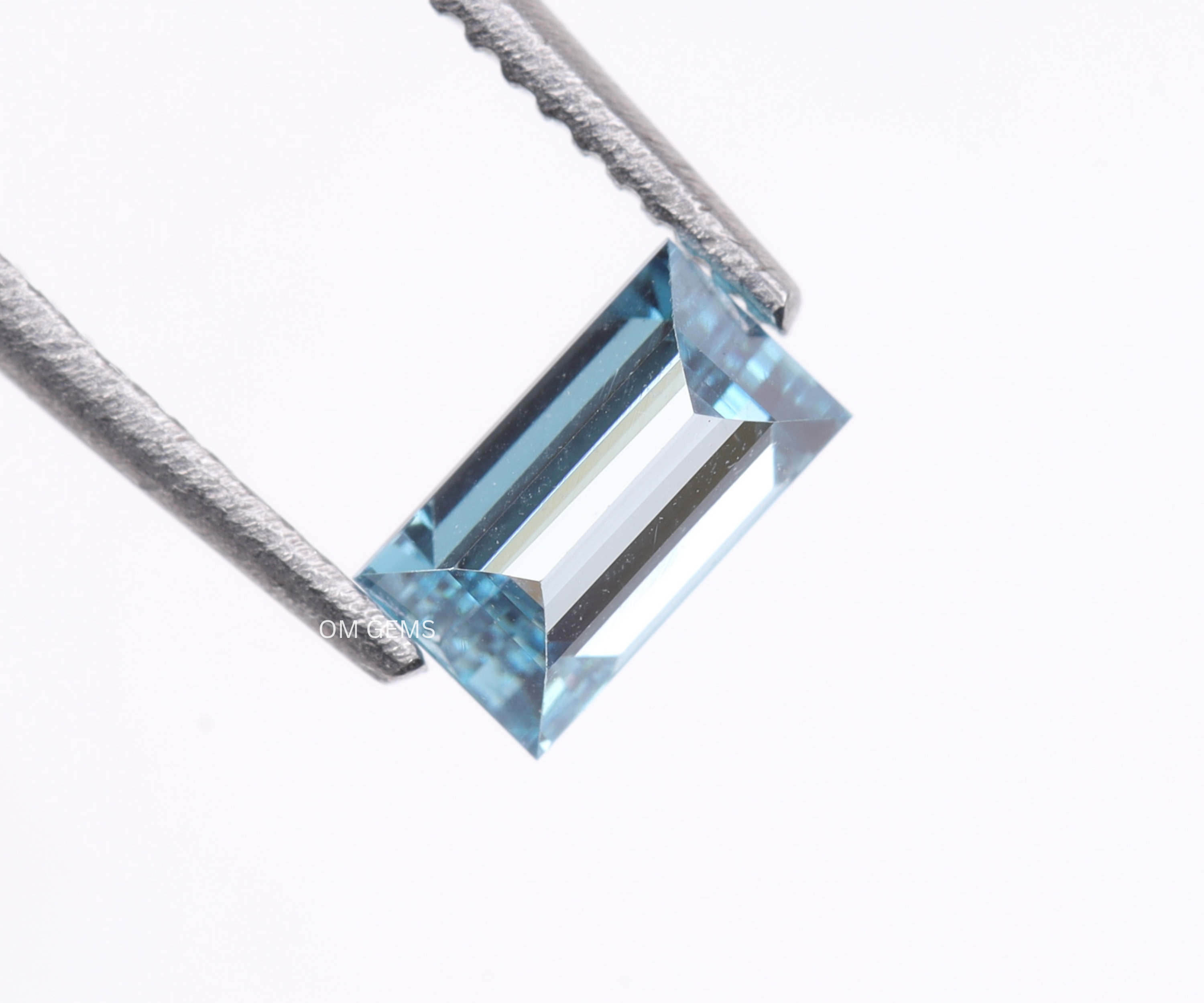1.00 CT Blue Baguette Lab Grown Diamond
