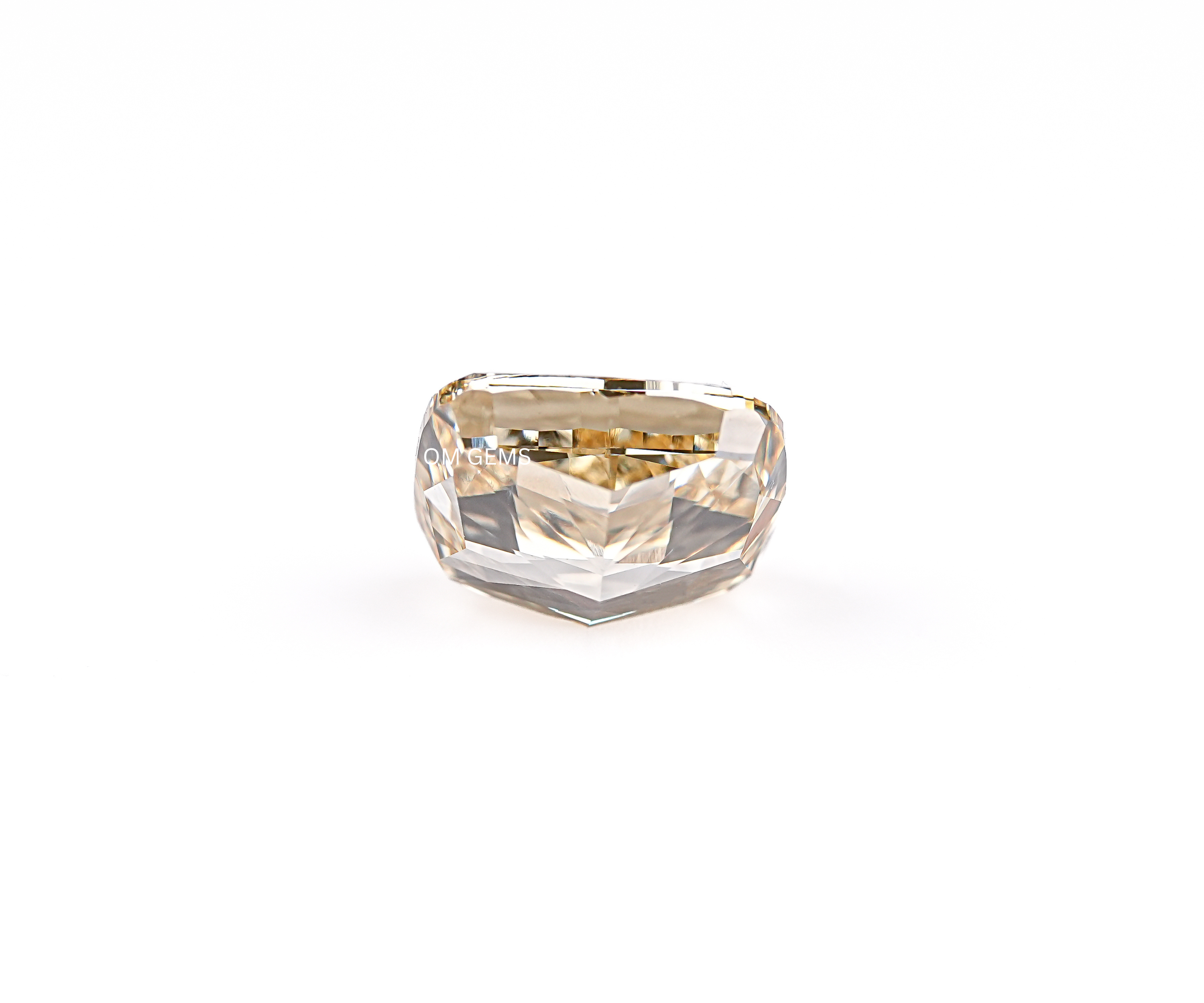 6.22 X 5.21 MM Yellow Cushion Lab Grown Diamond