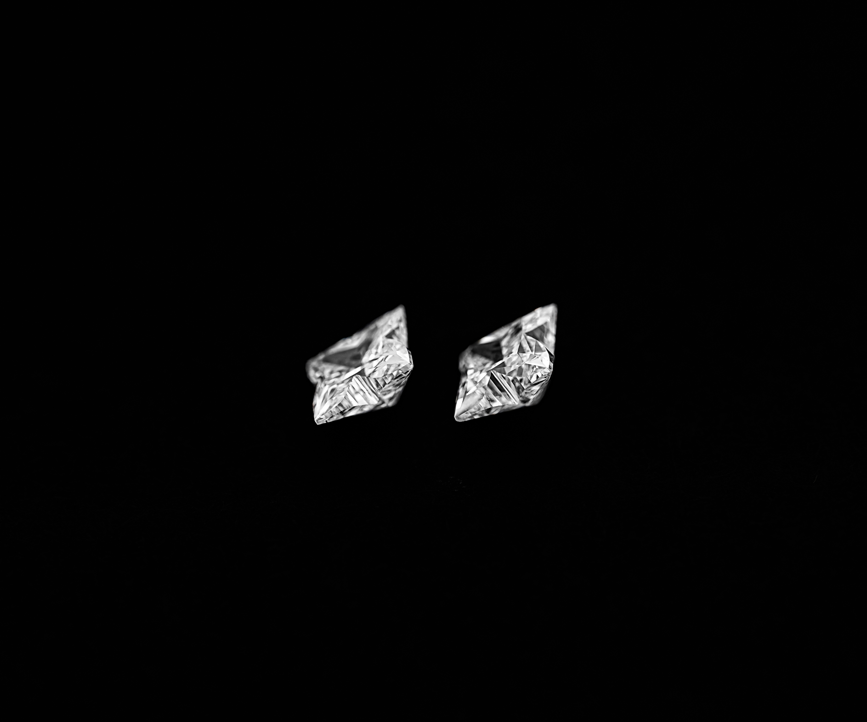 Matching Pair Of Lab Grown Lily Cut Diamond 