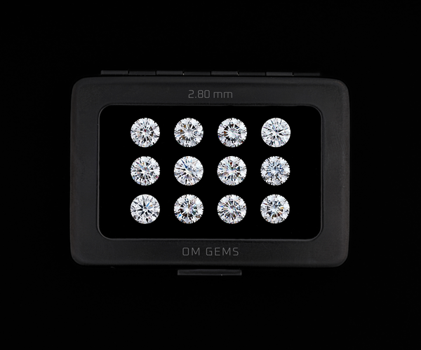 2.80mm Round Melee Loose Lab Grown CVD Diamond DEF Color VVS2 Clarity