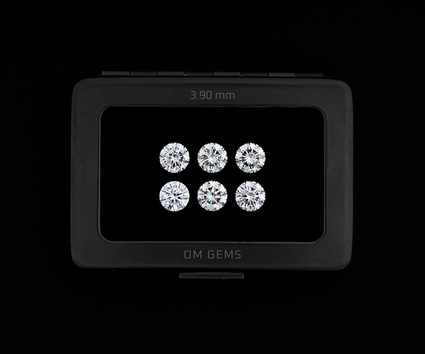 3.90mm Round Melee Loose Lab Grown CVD Diamond E Color VVS2 Clarity