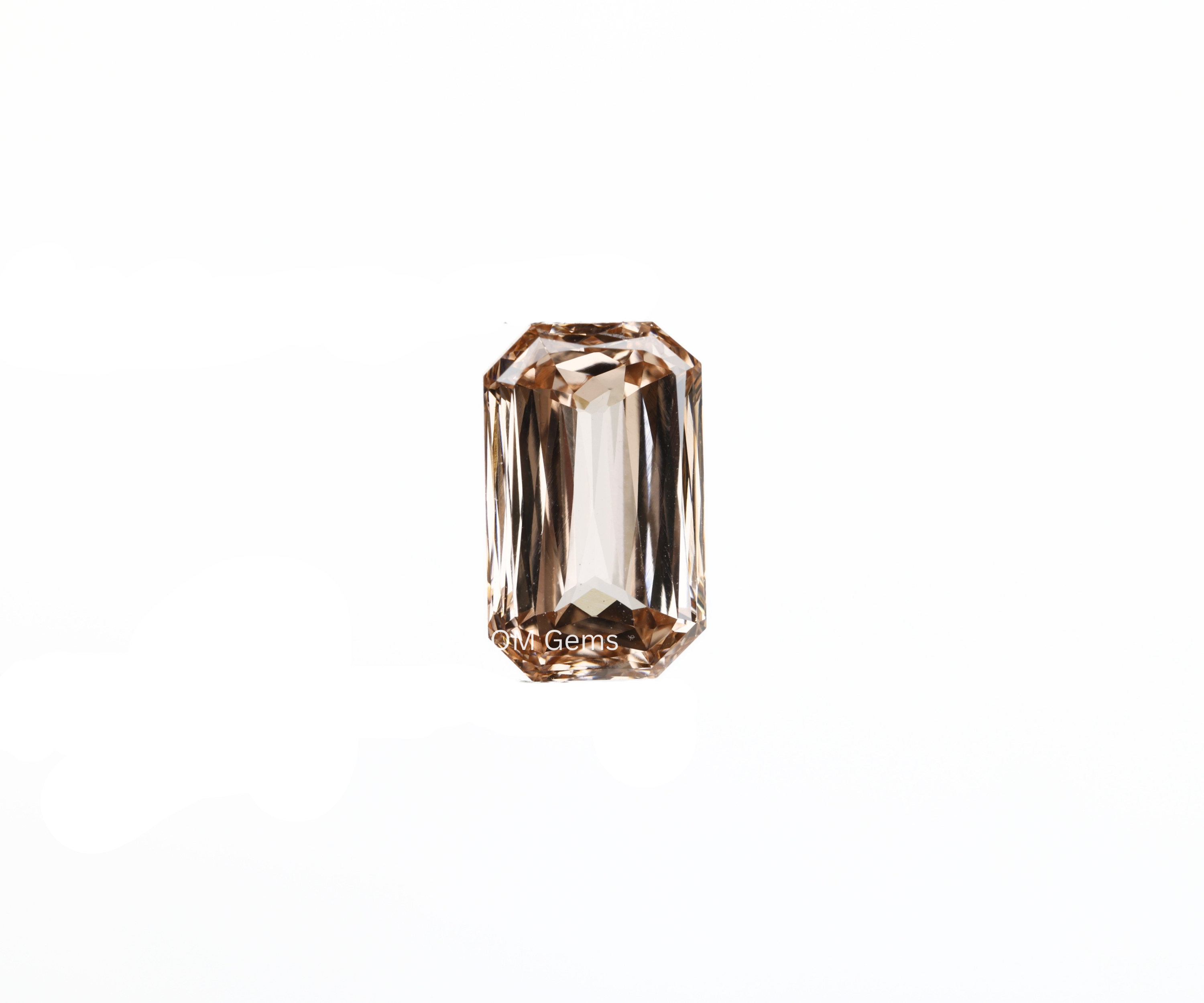 Champagne Emerald Cut Lab Grown Diamond