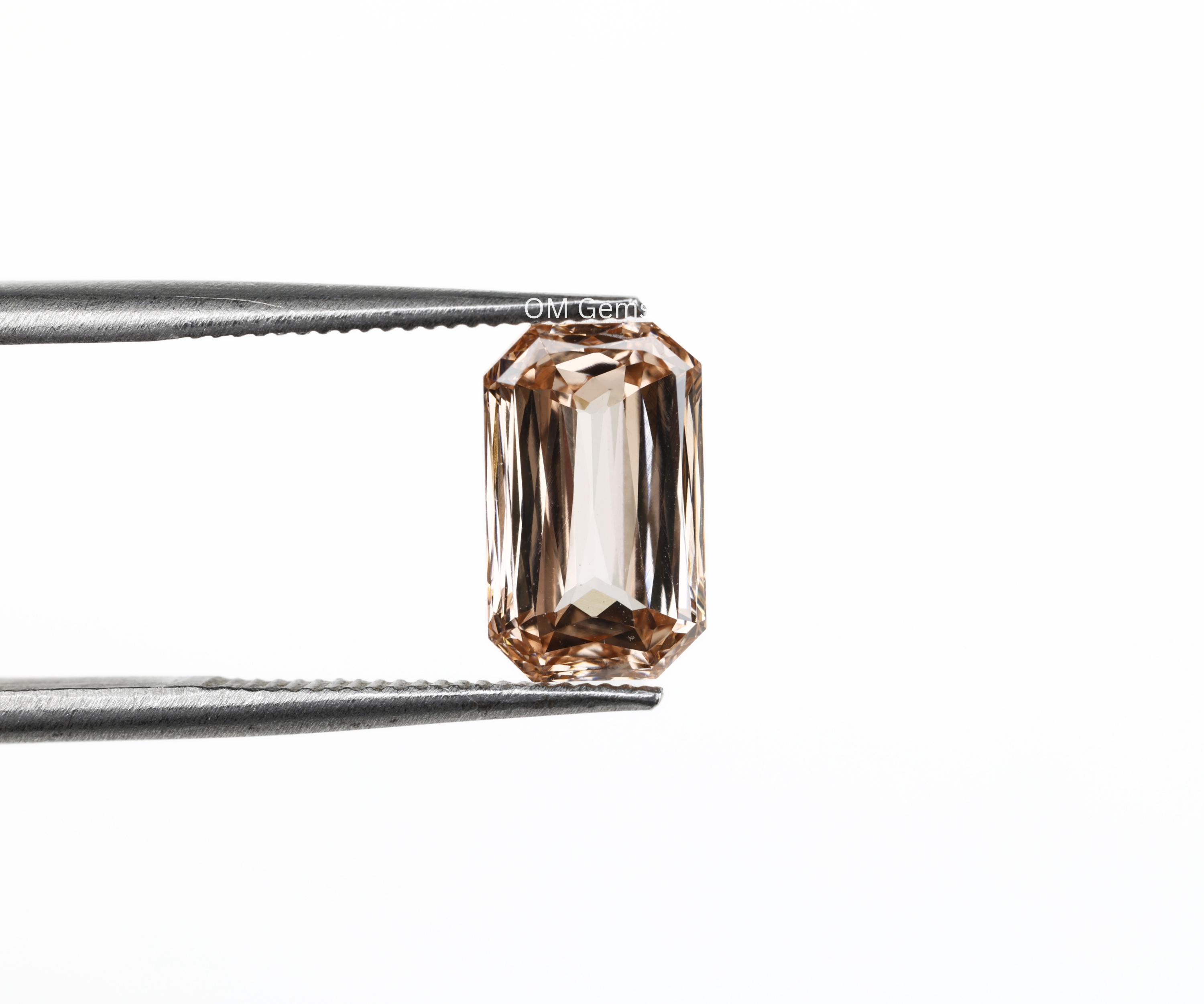 Champagne Emerald Cut Lab Grown Diamond