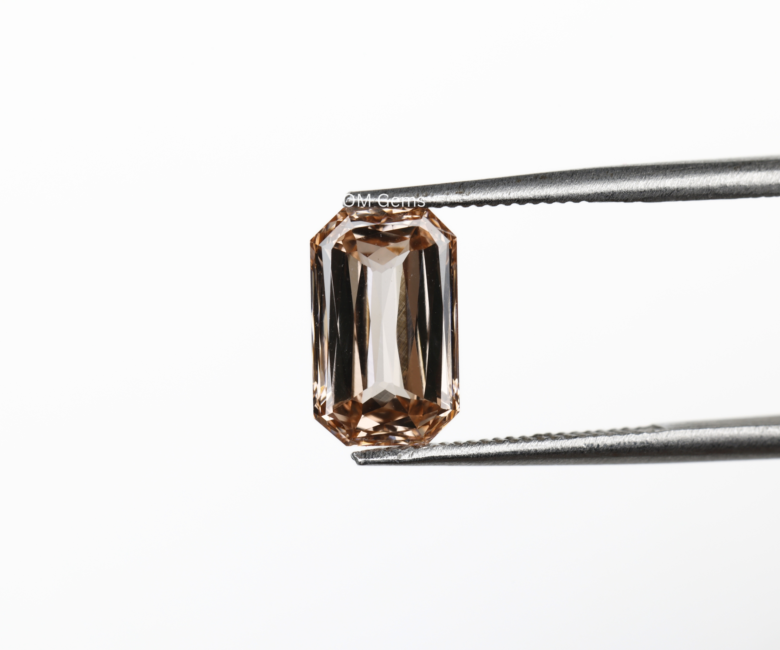 Champagne Emerald Cut Lab Grown Diamond