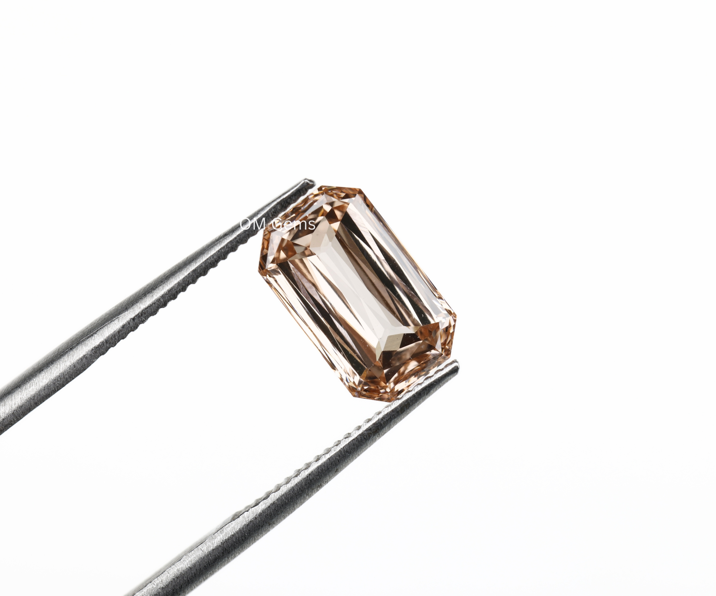 Champagne Emerald Cut Lab Grown Diamond