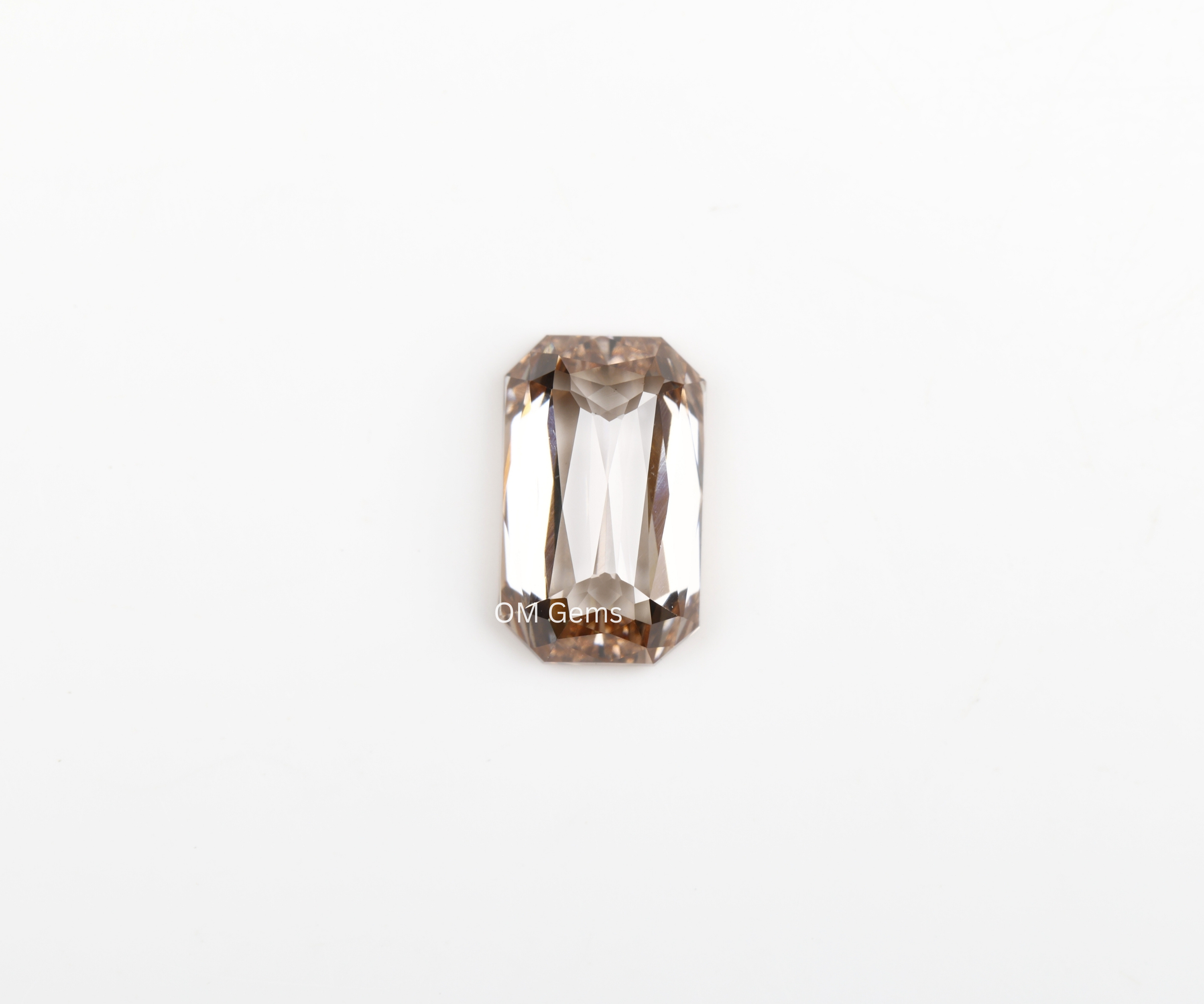 Champagne Emerald Cut Lab Grown Diamond