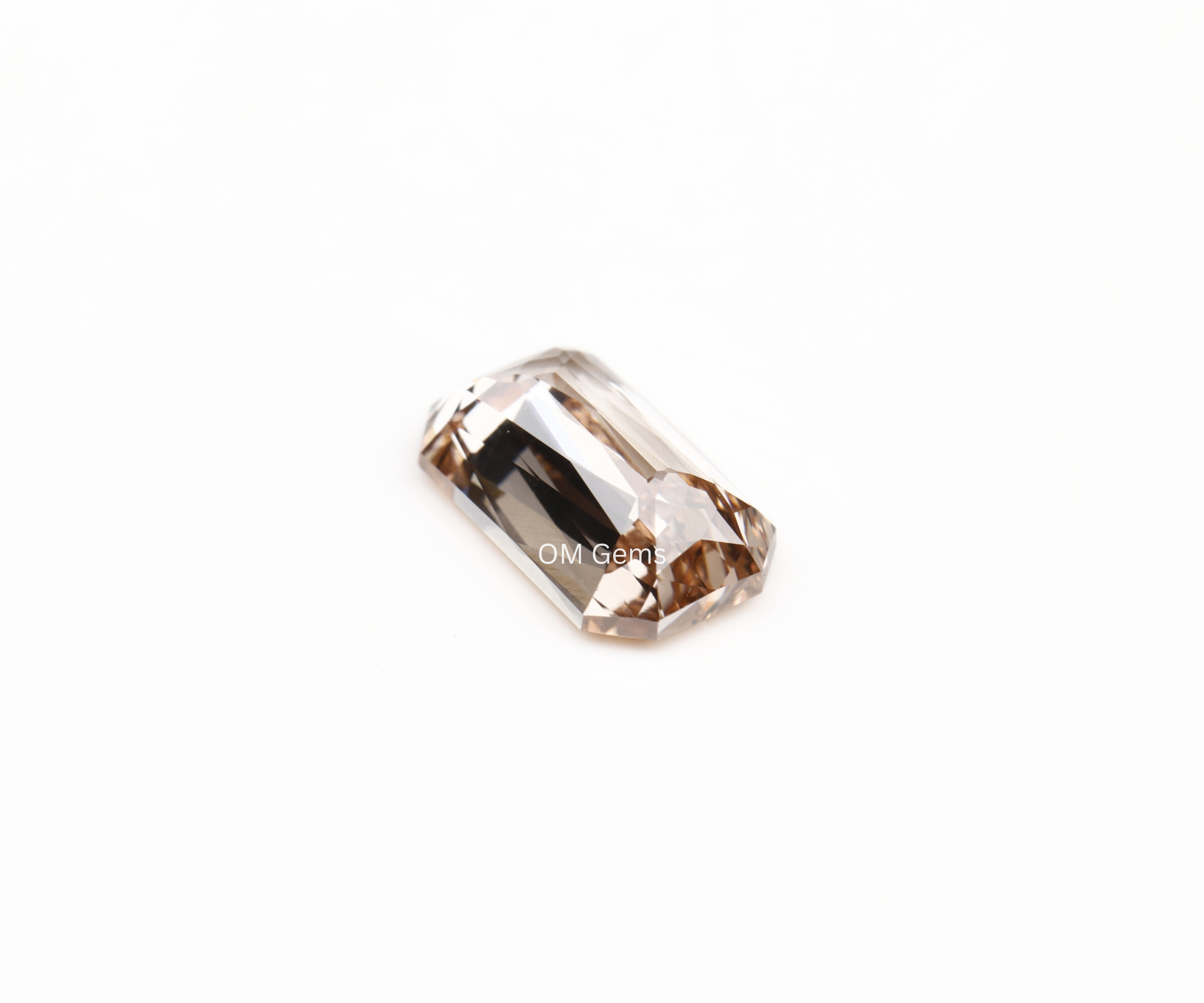 Champagne Emerald Cut Lab Grown Diamond