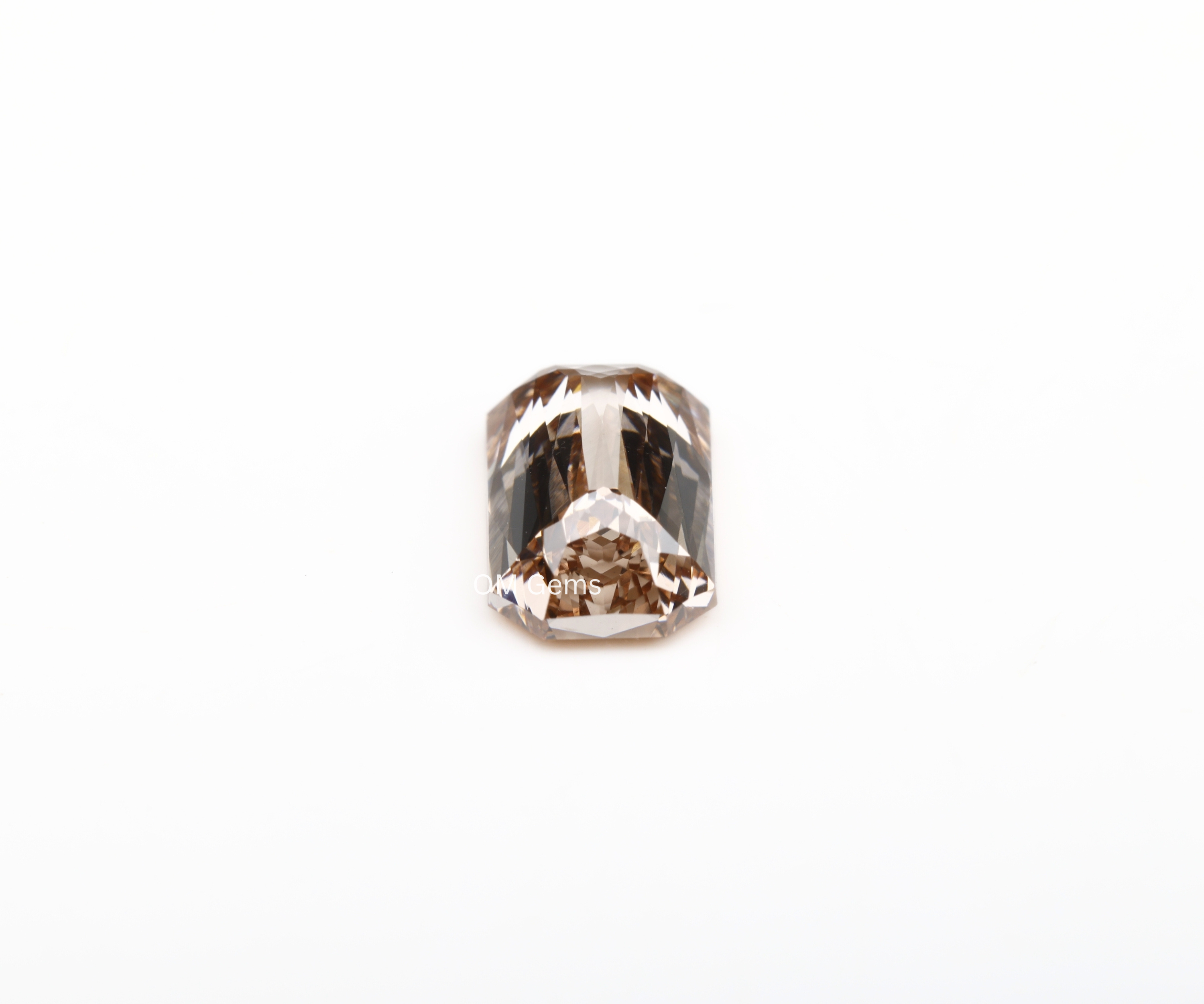 Champagne Emerald Cut Lab Grown Diamond