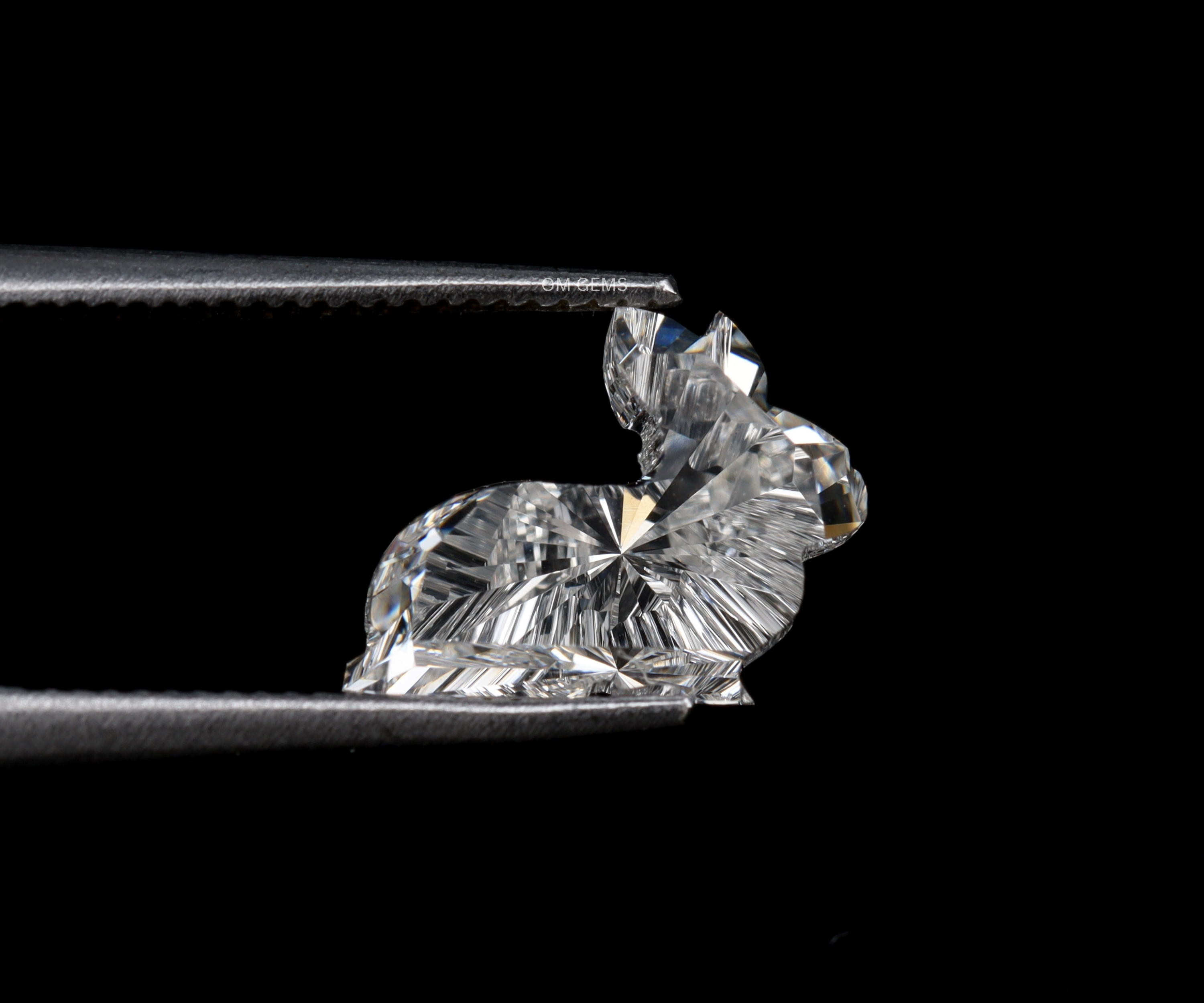 Handmade Rabbit Shape Lab Grown Diamond