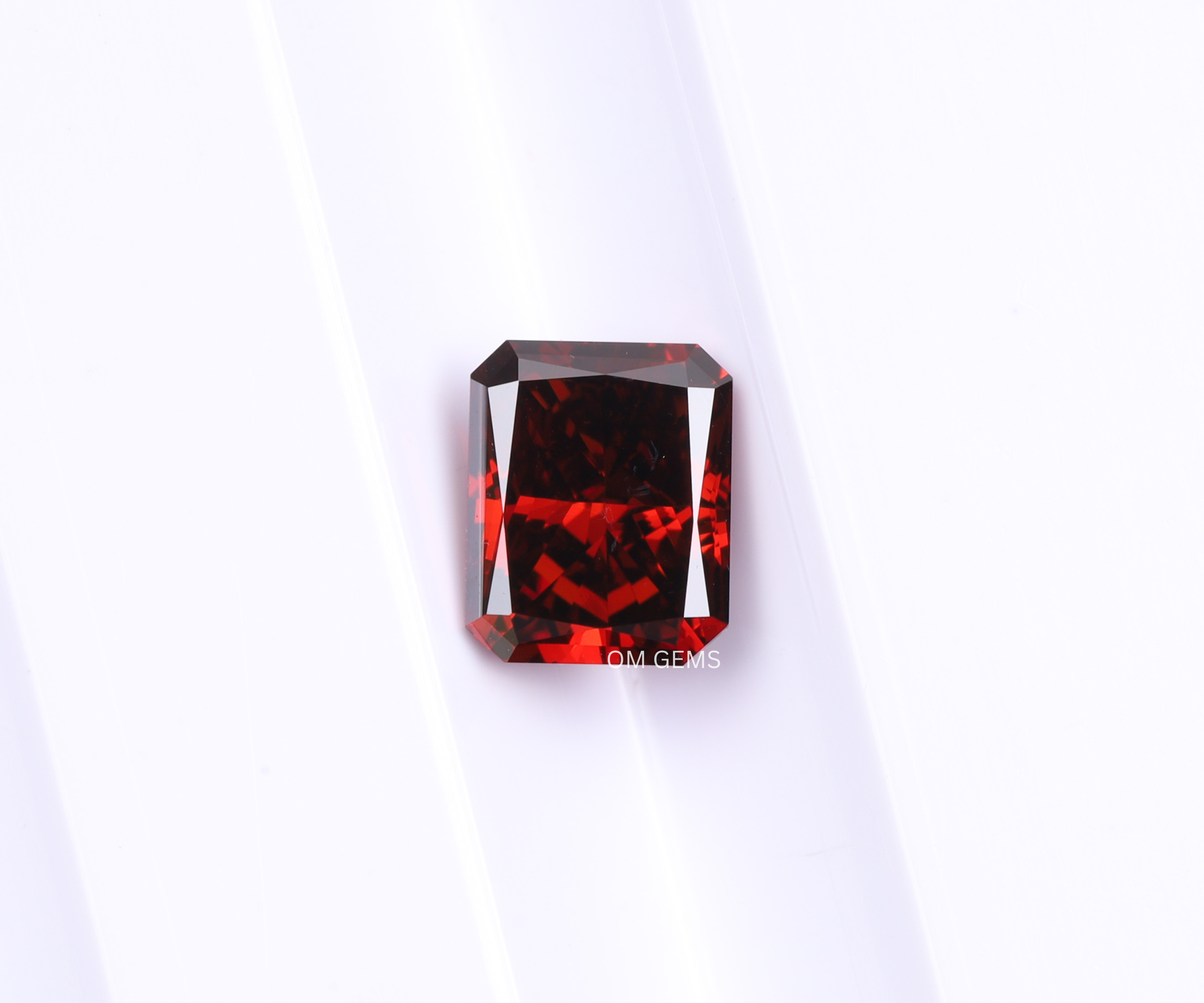1.50 CT Red Radiant Cut Lab Grown Diamond