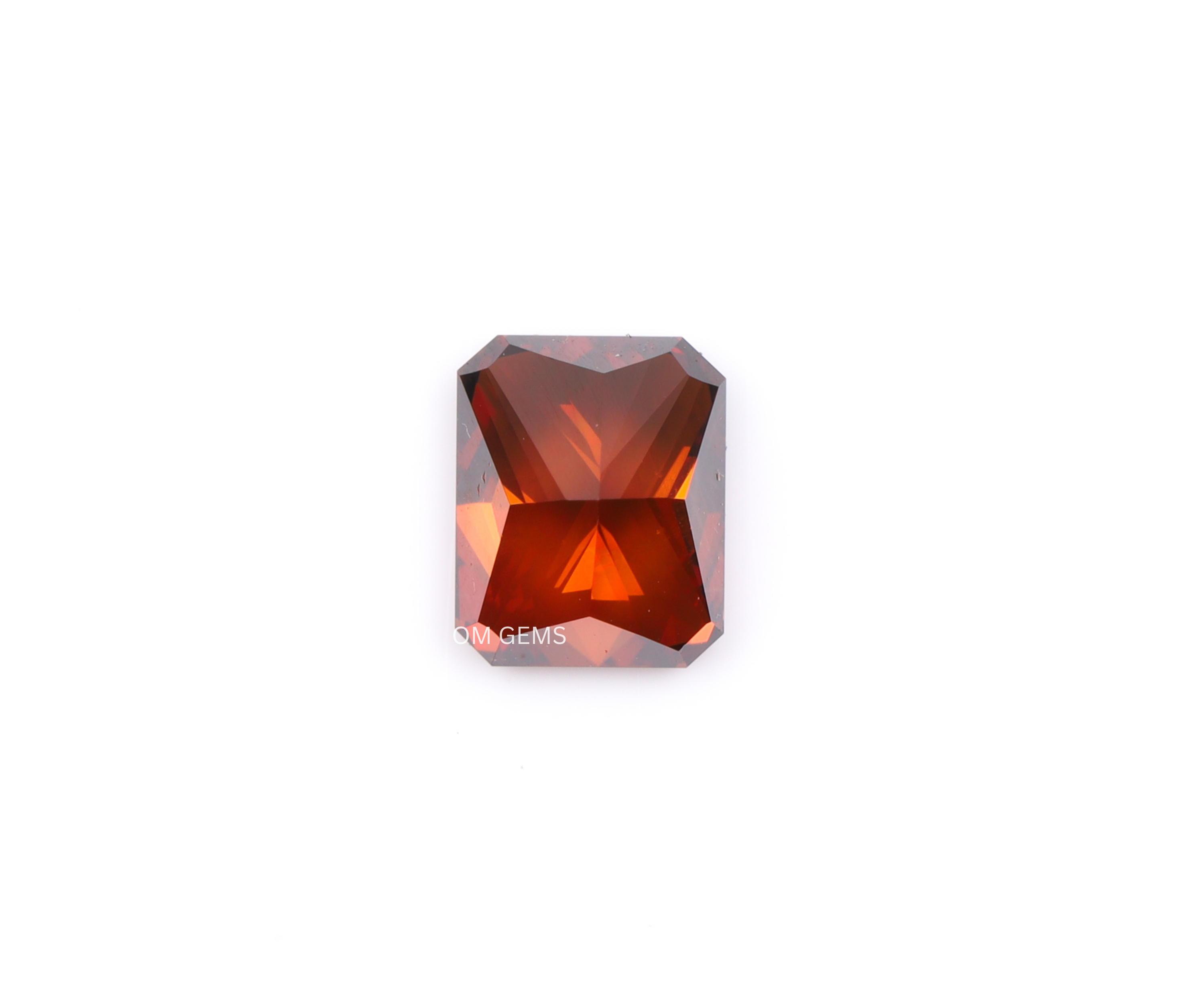 1.50 CT Red Radiant Cut Lab Grown Diamond