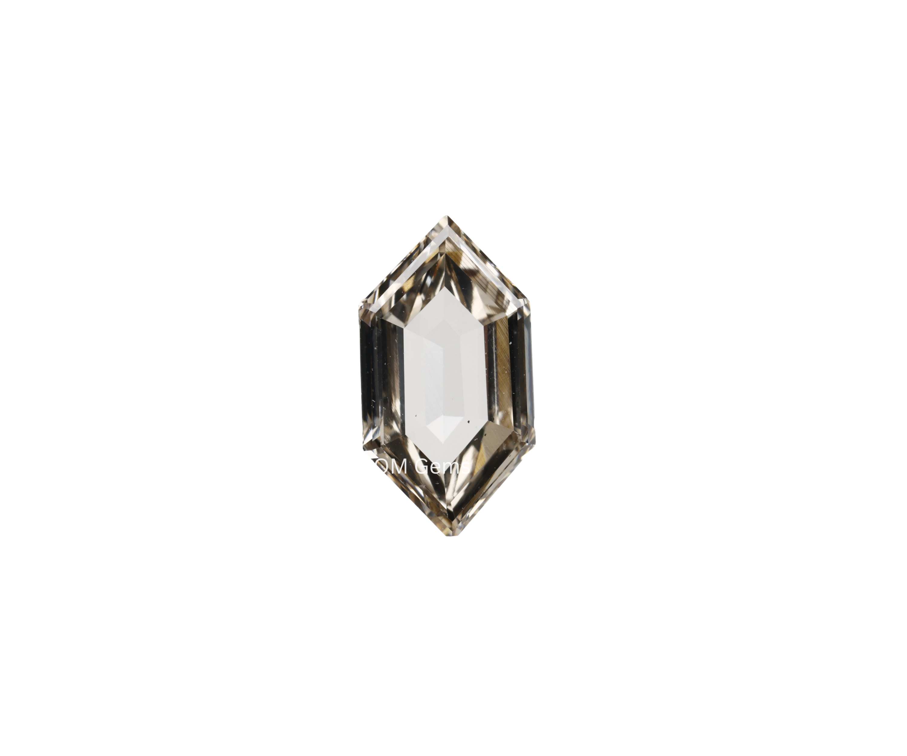 Elongated Hexagon Cut Champagne Loose Diamond