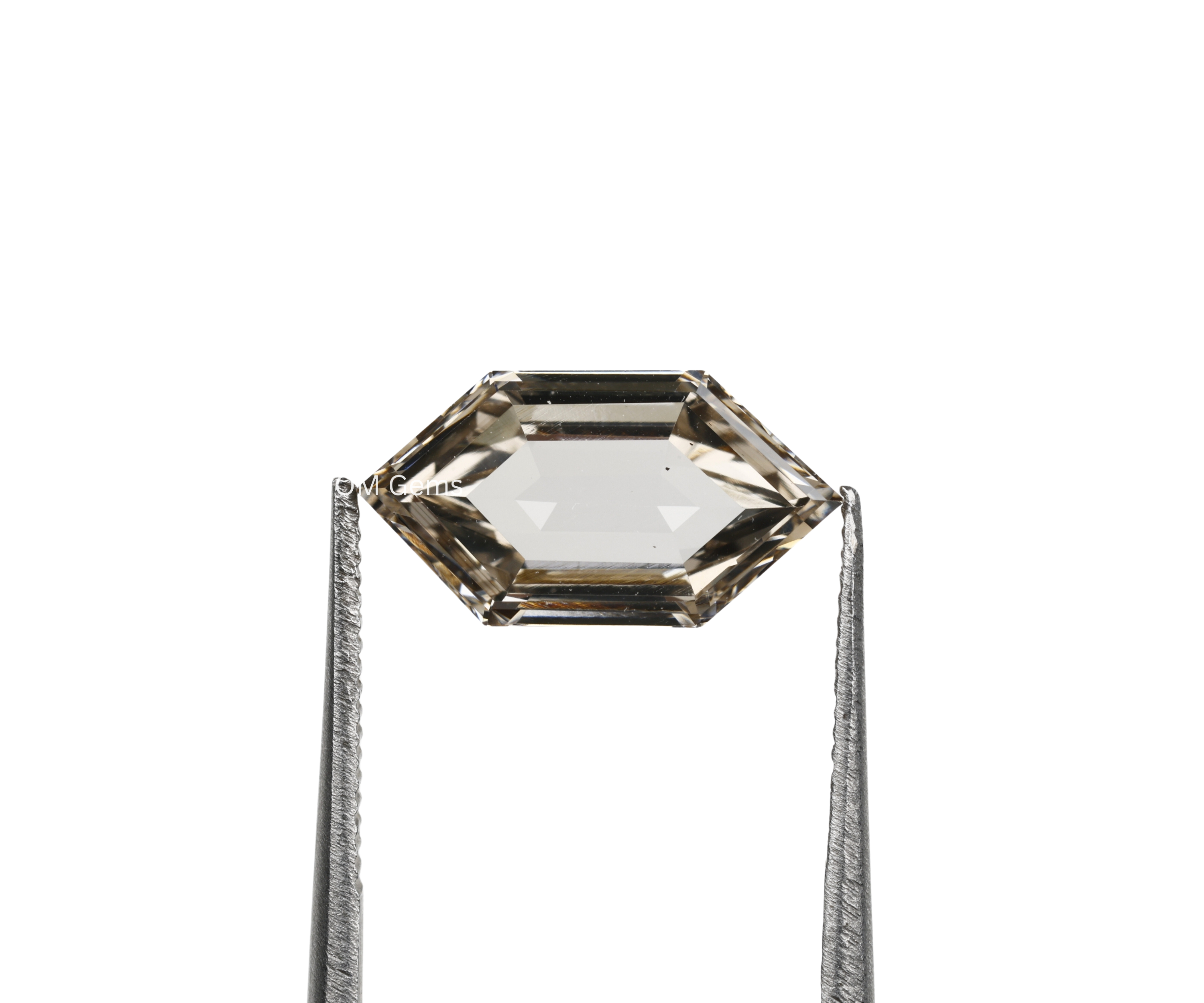 Elongated Hexagon Cut Champagne Loose Diamond
