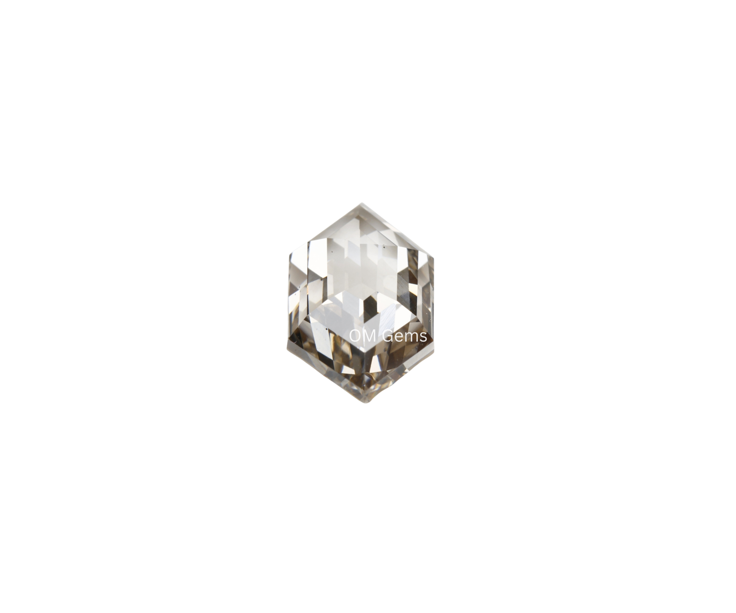 Elongated Hexagon Cut Champagne Loose Diamond