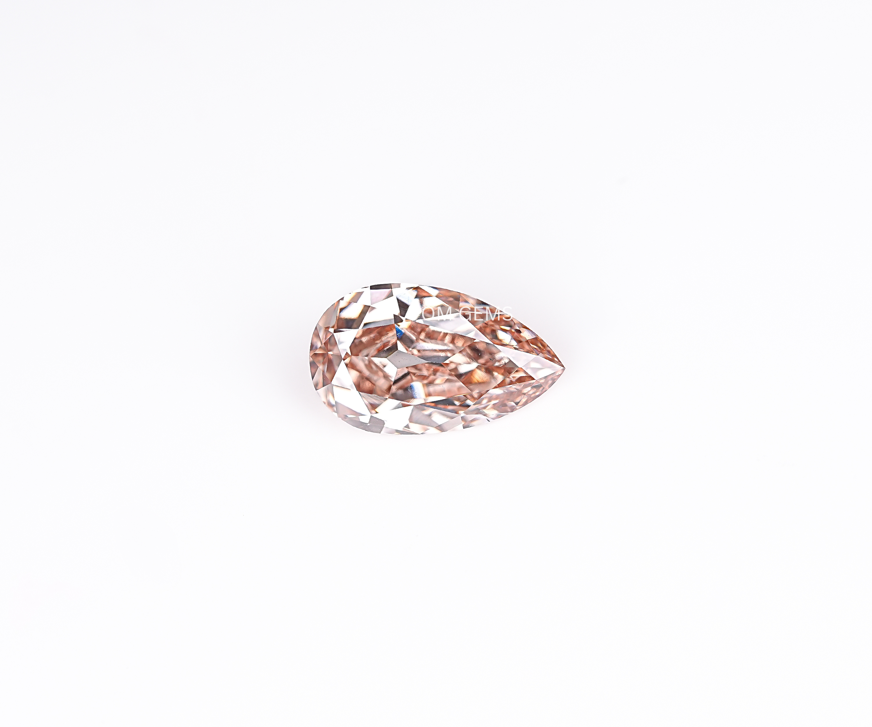 Champagne Old Mine Pear Cut Lab Grown Diamond