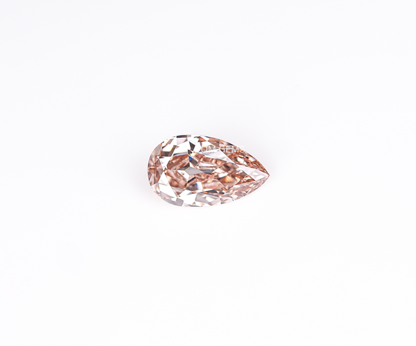 1.54 Carat Pear Cut Lab Grown CVD Diamond Fancy Champagne Color VVS2 Clarity
