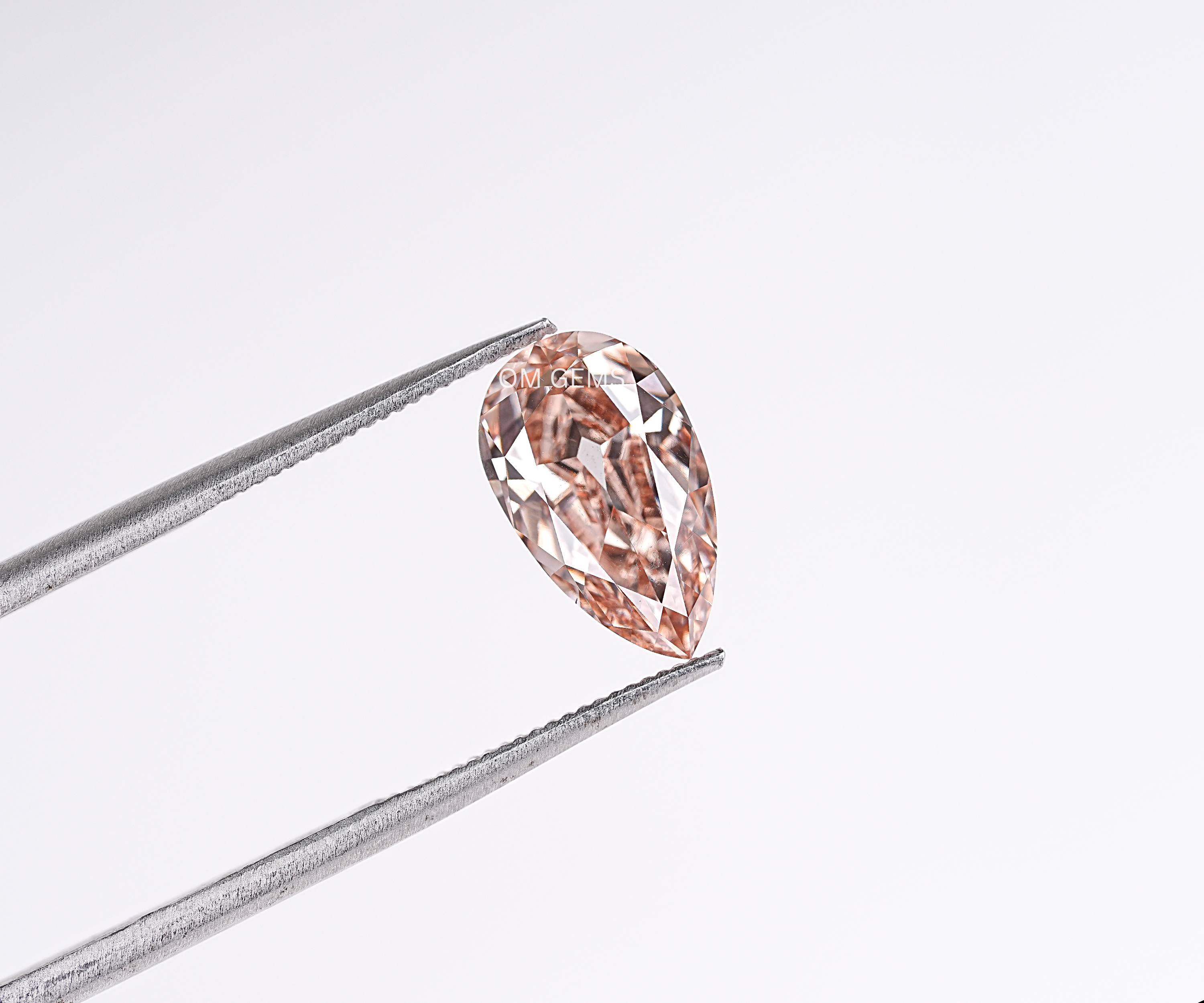 Champagne Old Mine Pear Cut Lab Grown Diamond
