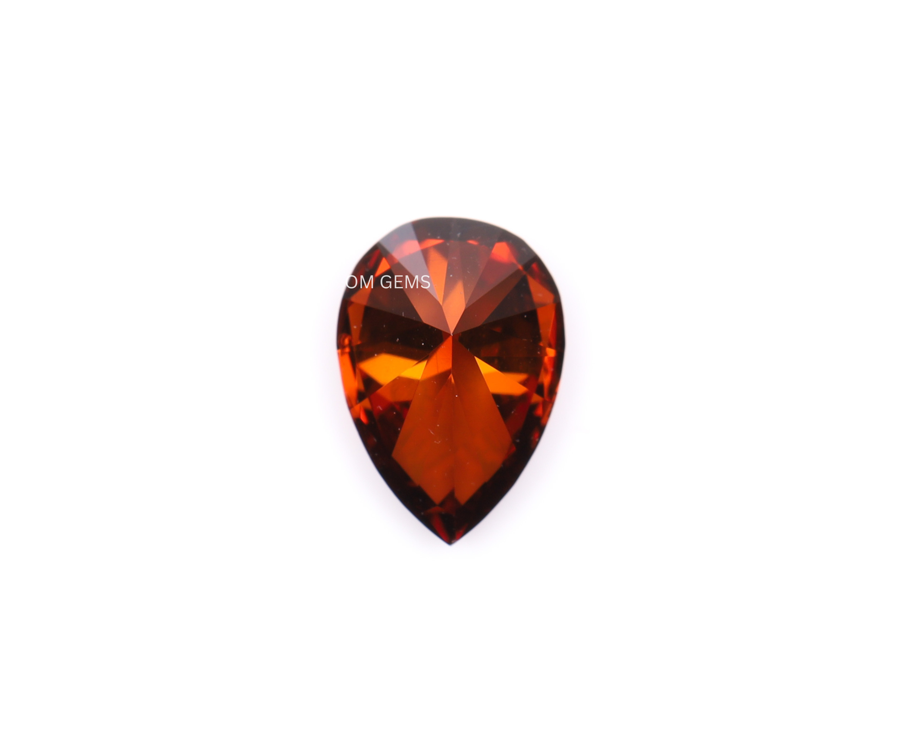 1.75 CT Red Pear Shaped Lab Grown Diamond