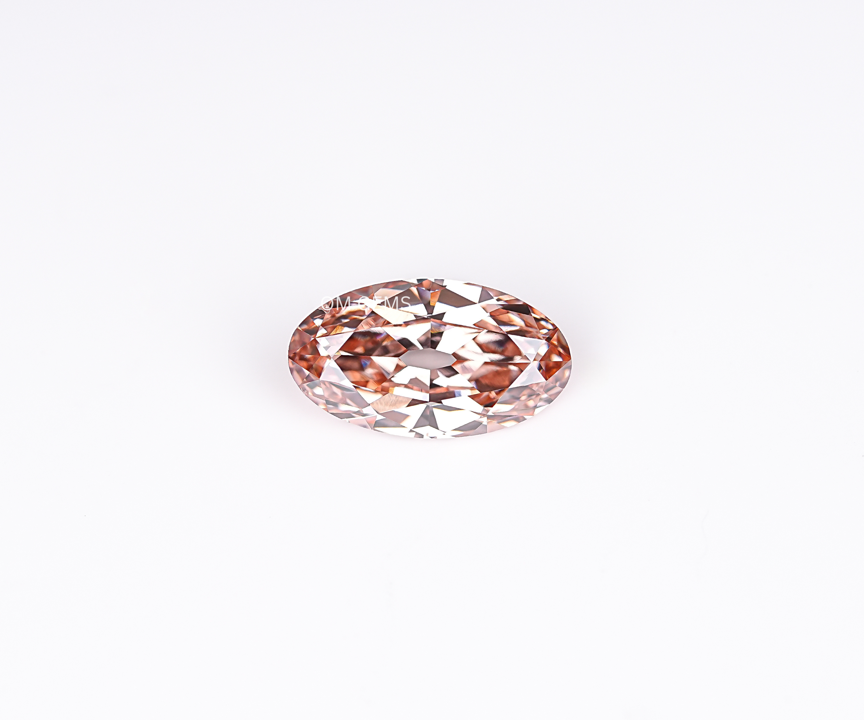 Champagne Old Mine Oval Cut Lab Grown Diamond