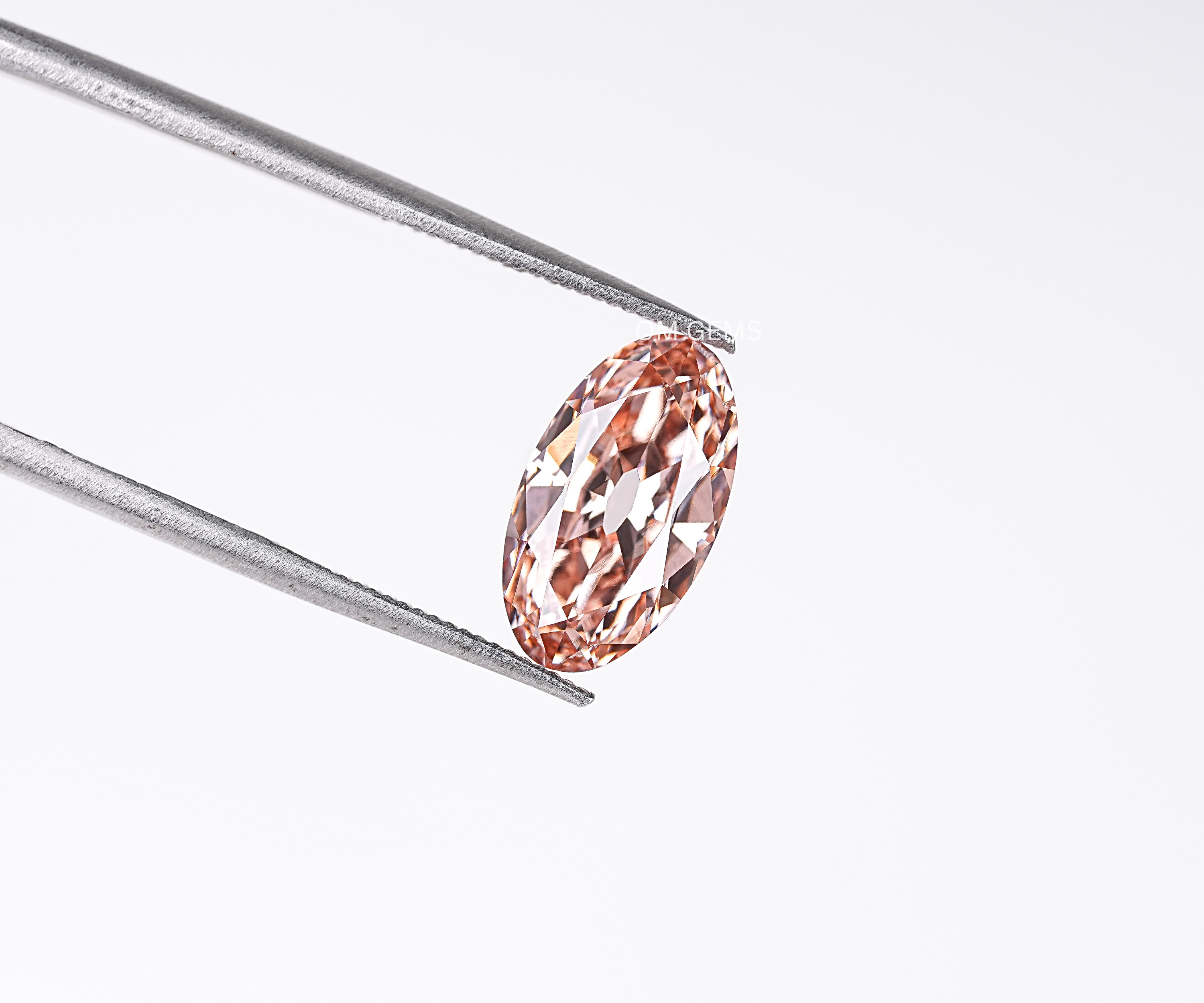 Champagne Old Mine Oval Cut Lab Grown Diamond